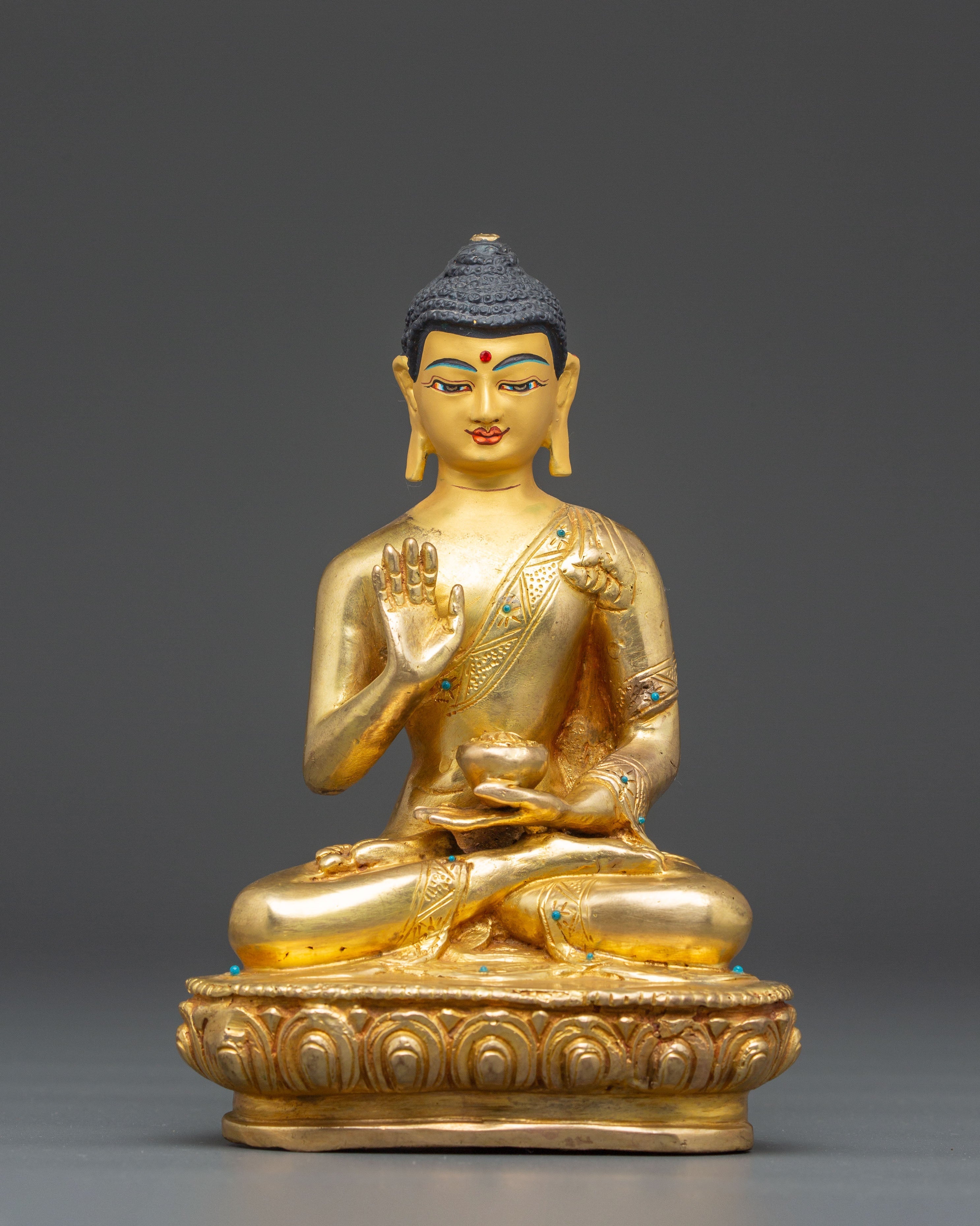 Buddhist Spiritual Amoghasiddhi Sculpture | Tibetan Deity of Fearlessness