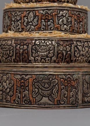 Handcrafted Sacred Copper Mandala Set | Traditional Tools for Buddhist Offerings