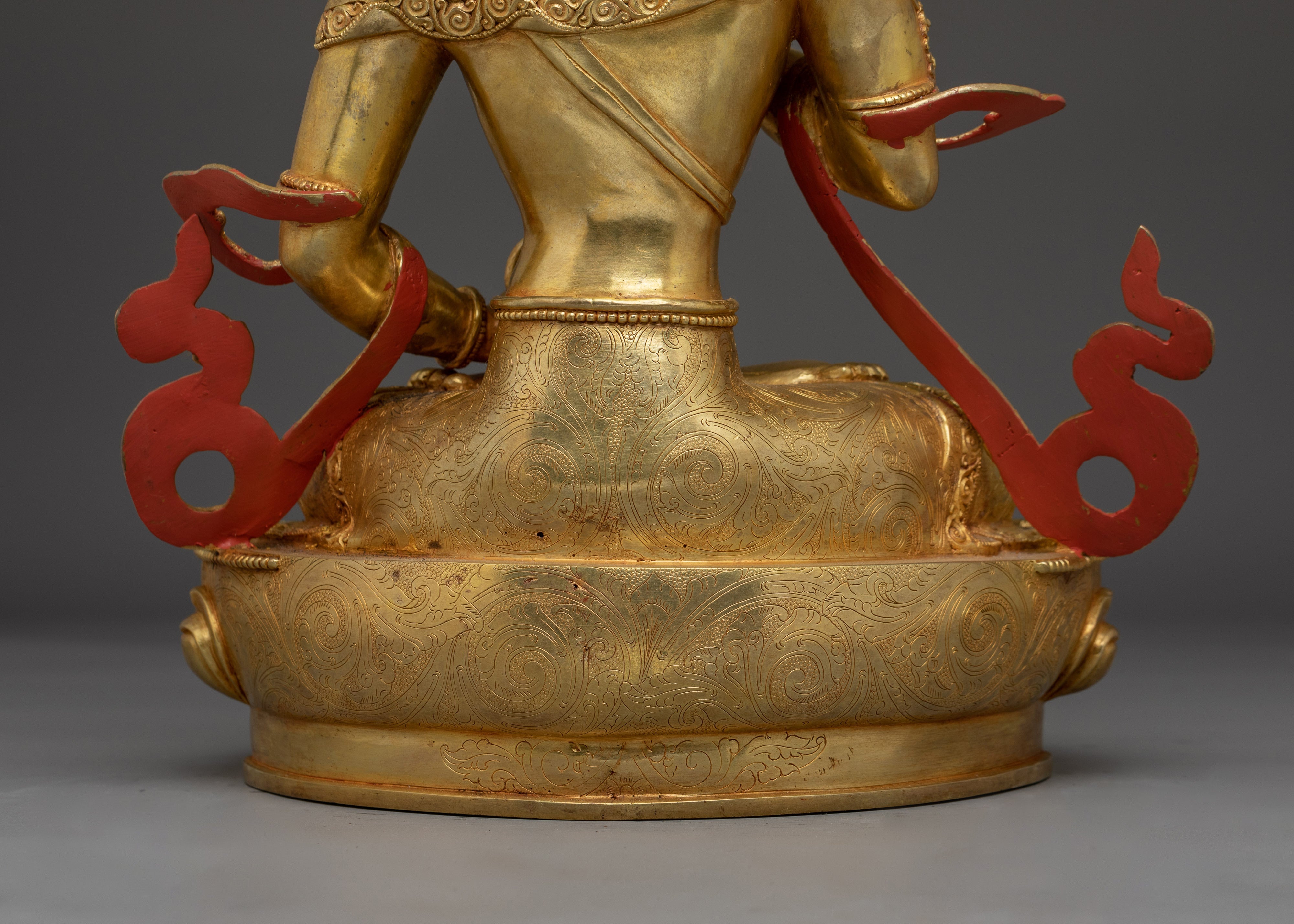 Handcrafted 24K Gold Gilded Vajrasattva Buddhist Sculpture For Meditation
