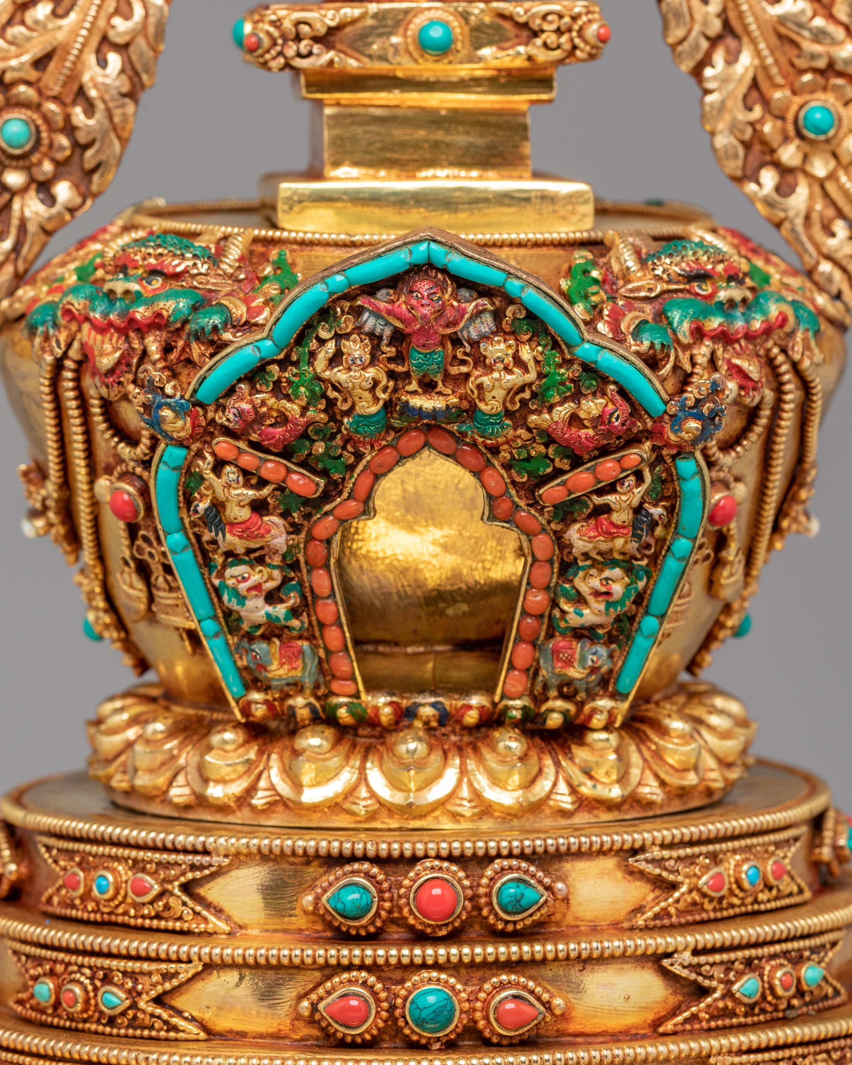 Handcrafted Tibetan Stupa for Ceremonies | Symbol of Enlightenment