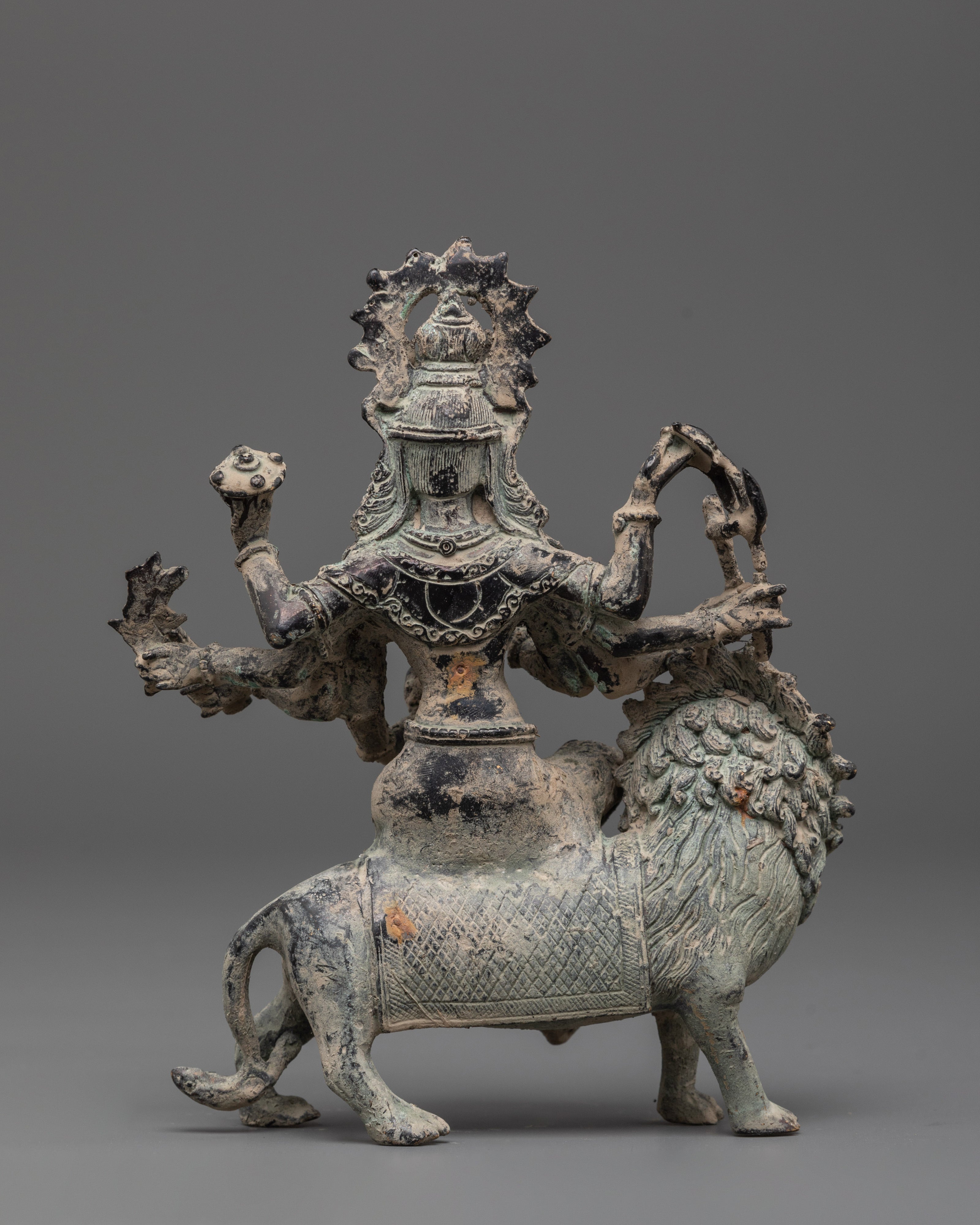 Handmade Brass Durga Statue for Protection and Strength