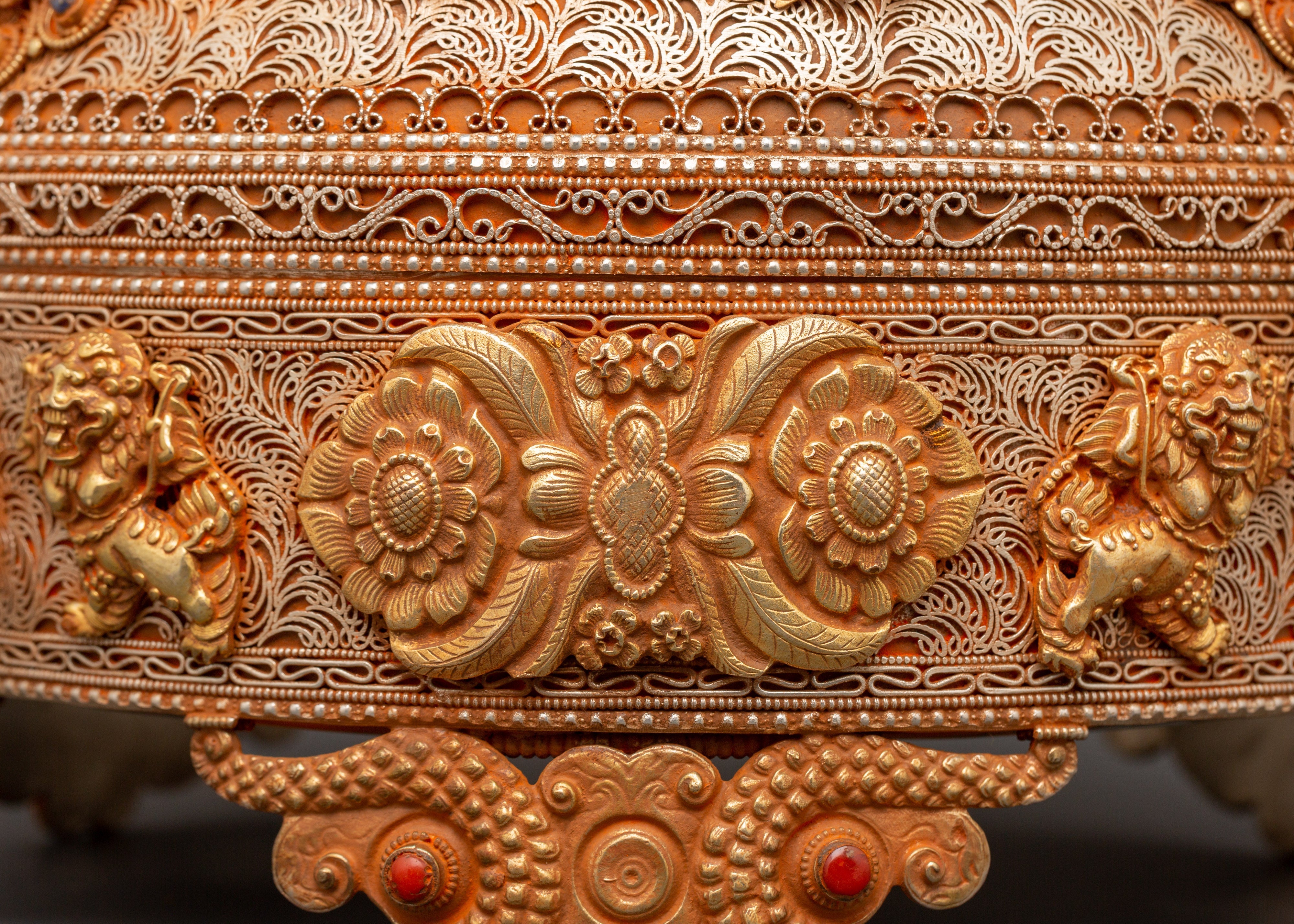 Sacred Copper and Gold-Plated Treasure Chest | Handcrafted Box