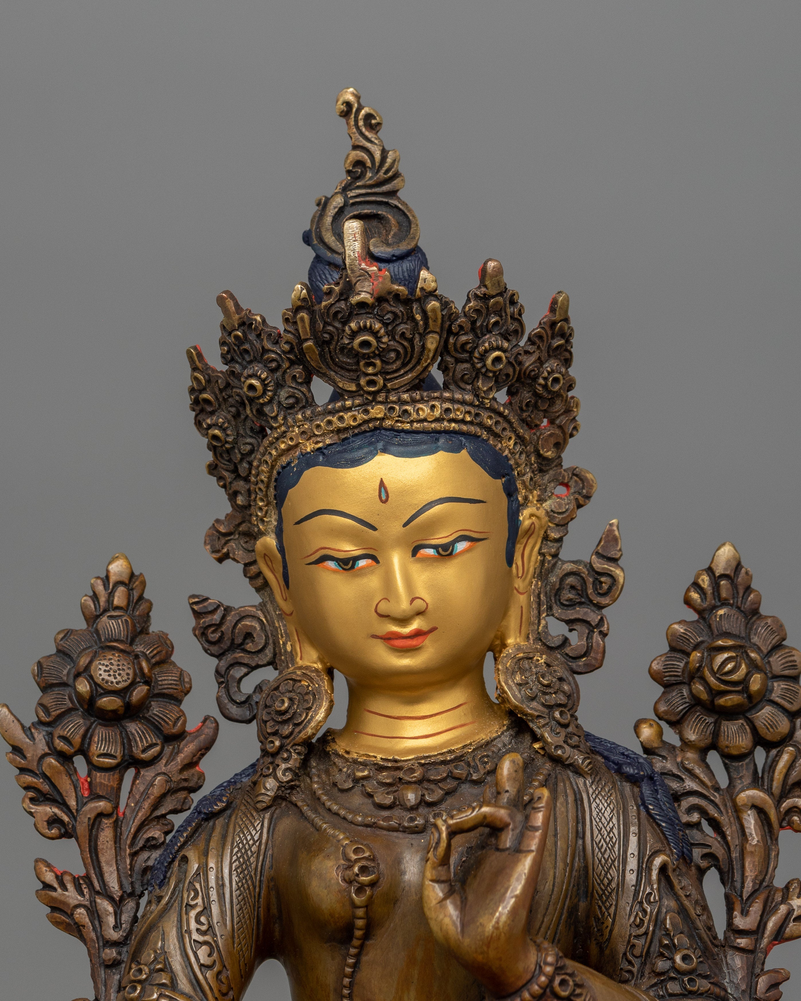 Green Tara Oxidized Statue for Shrine Decor | The Compassionate Liberator