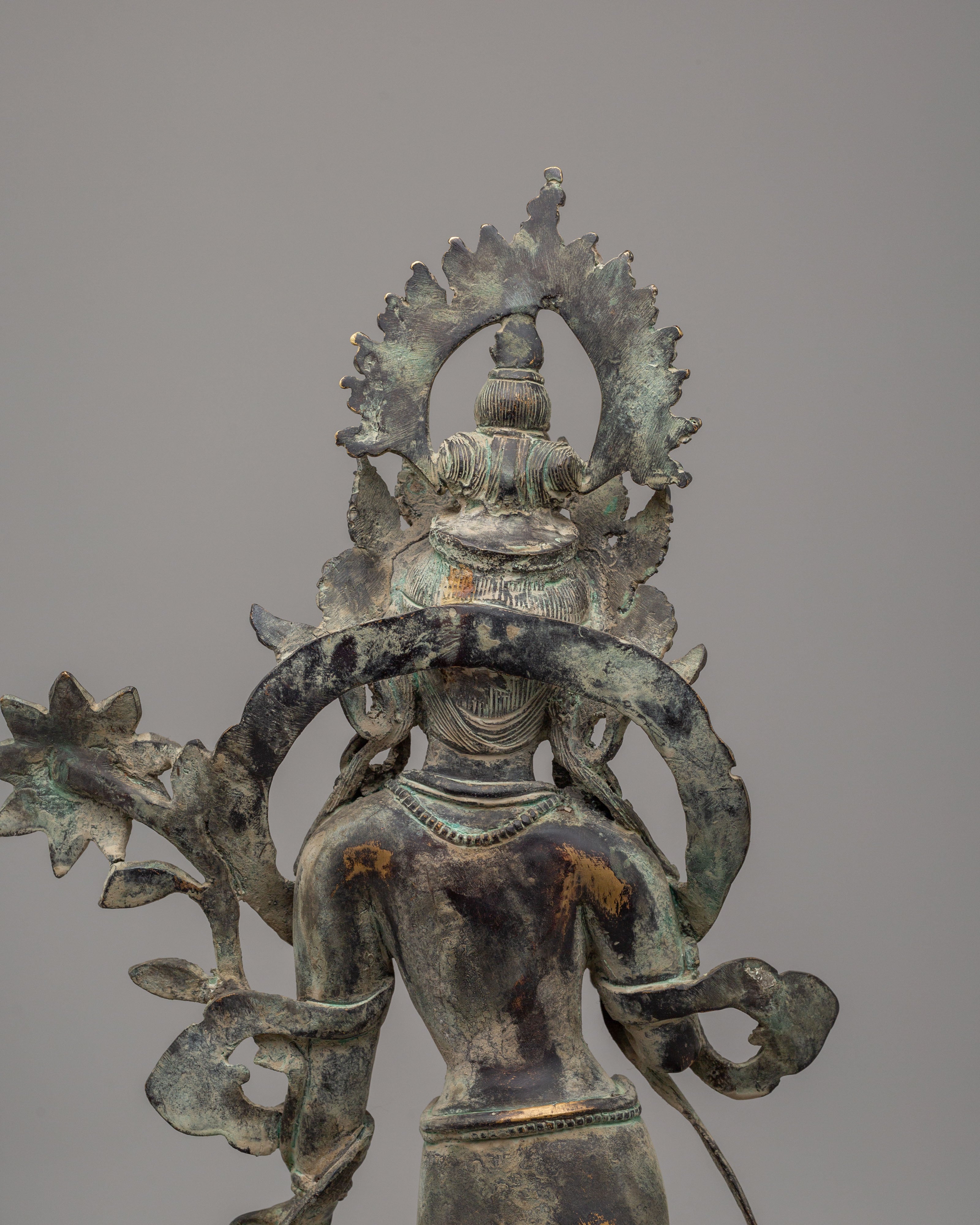 Standing Green Tara Figurine | Traditional Himalayan Art
