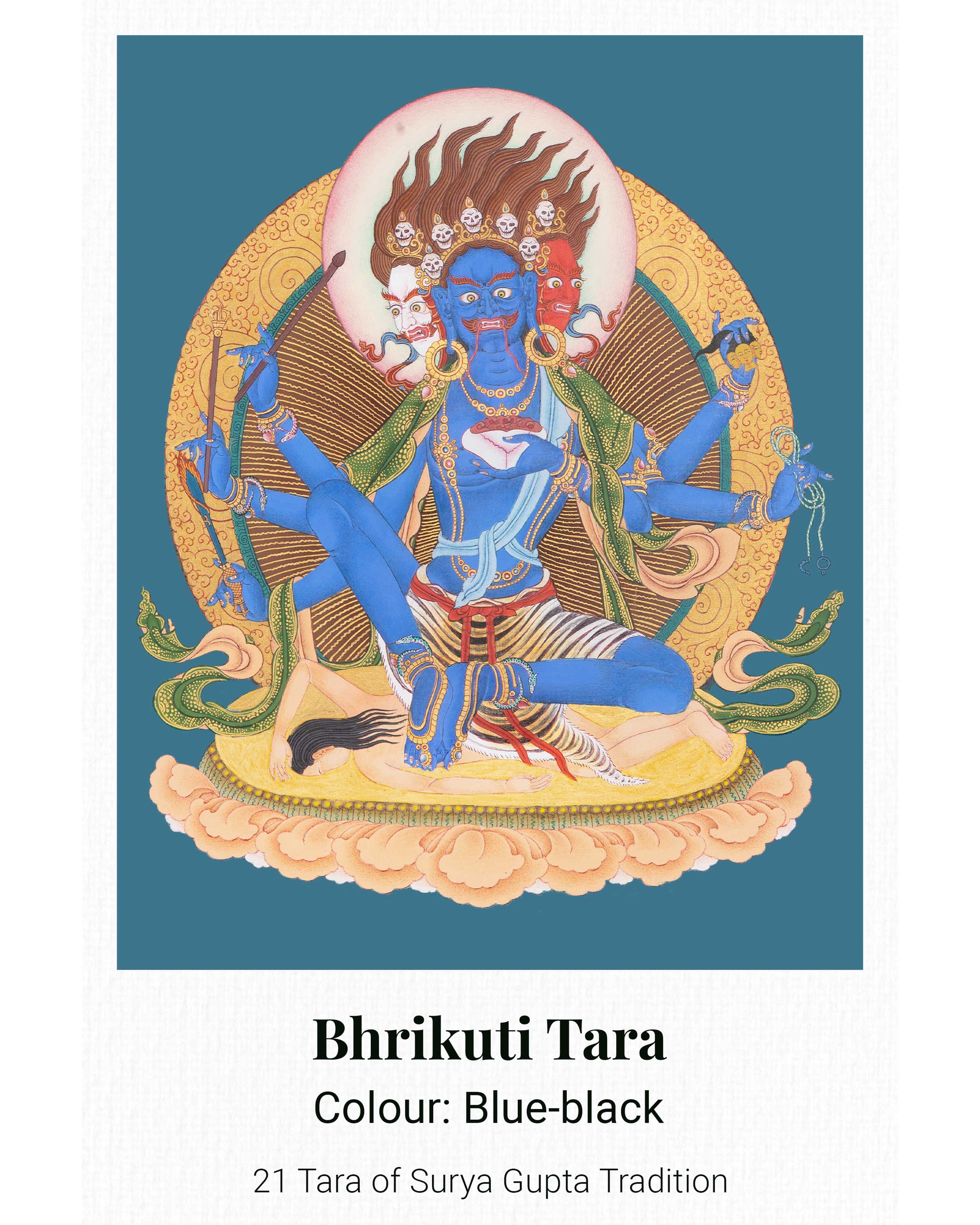 21 Tara Canvas Print | Spiritual Artwork of the 21 Transformative Forms of Goddess Tara