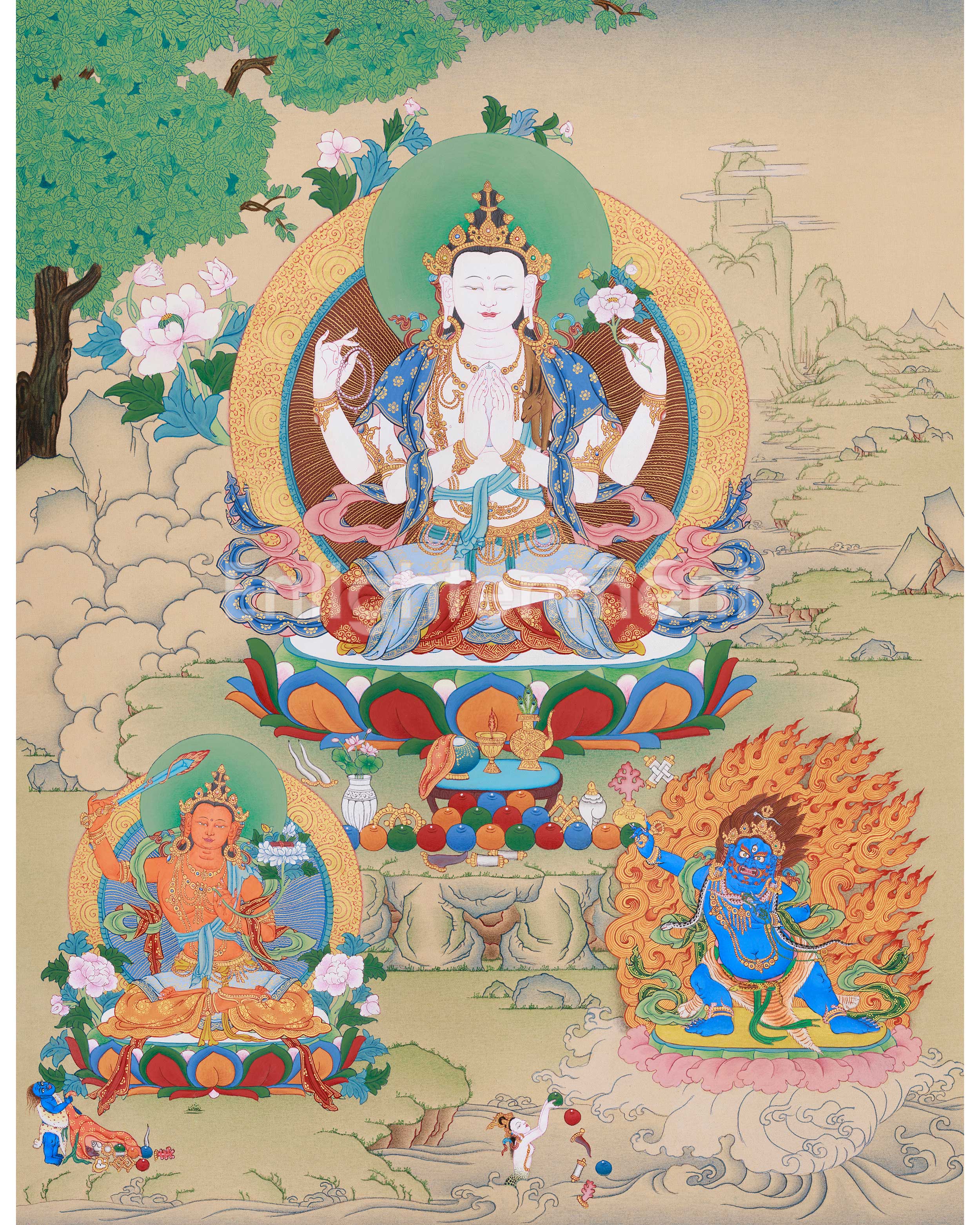bodhisattvas-chenrezig-manjushri-and-vajrapani