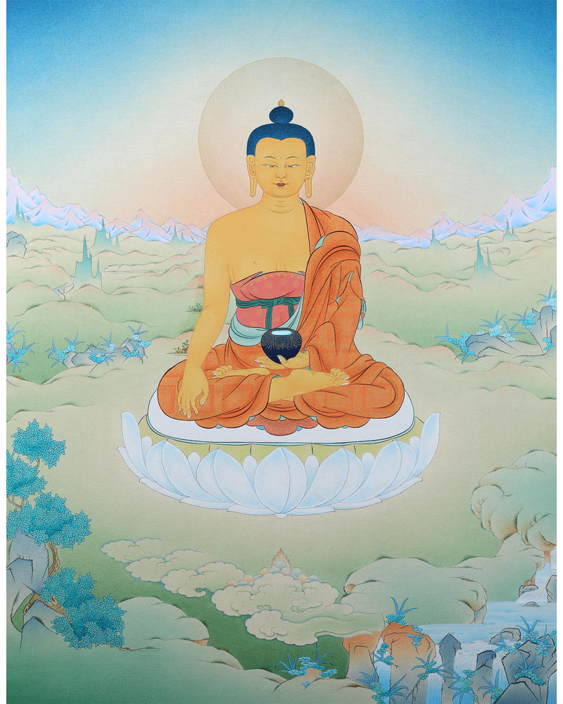 Buddha Shakyamuni, Tibetan Thangka Art