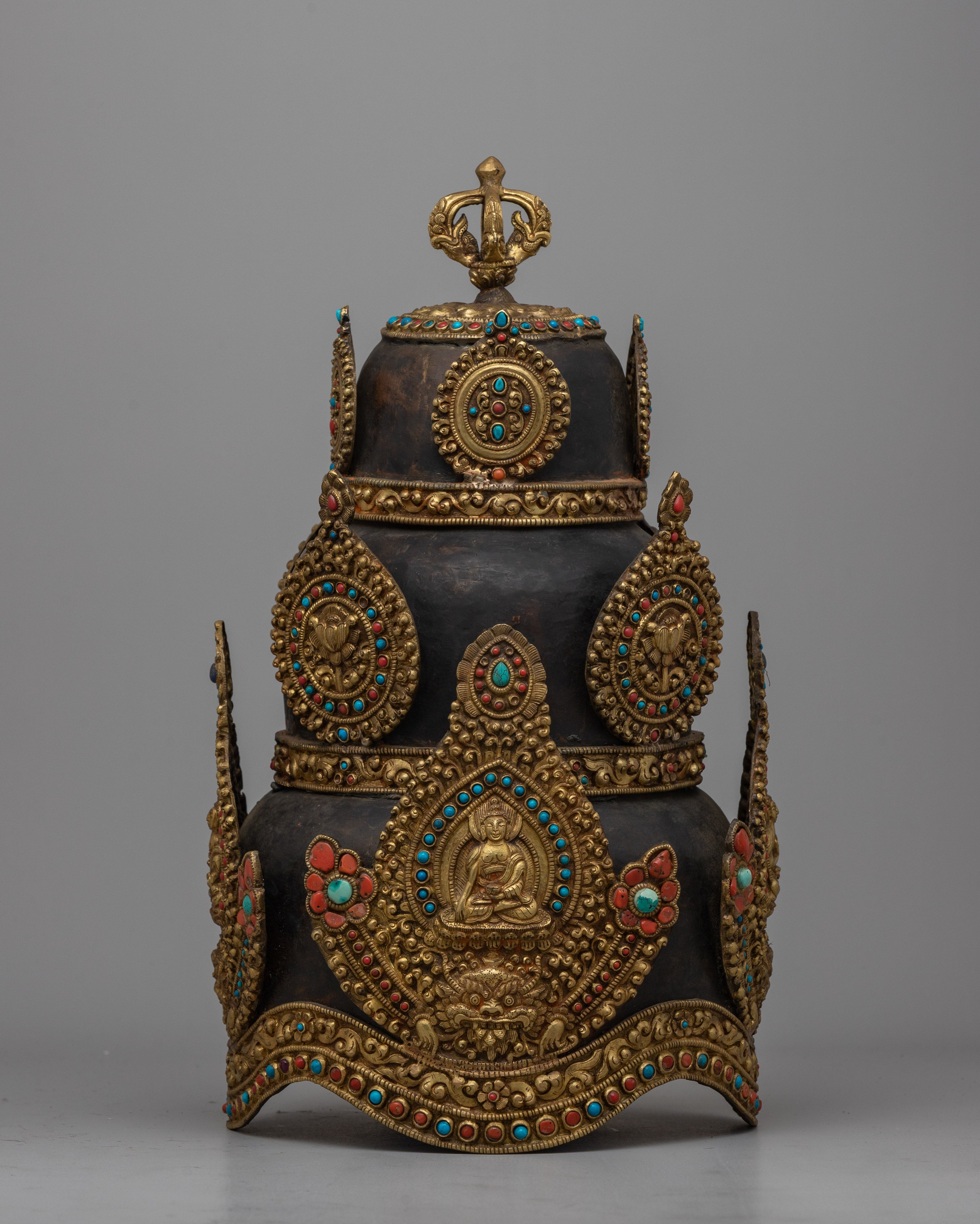 Handmade Buddhist Crown | Sacred Ritual Headpiece