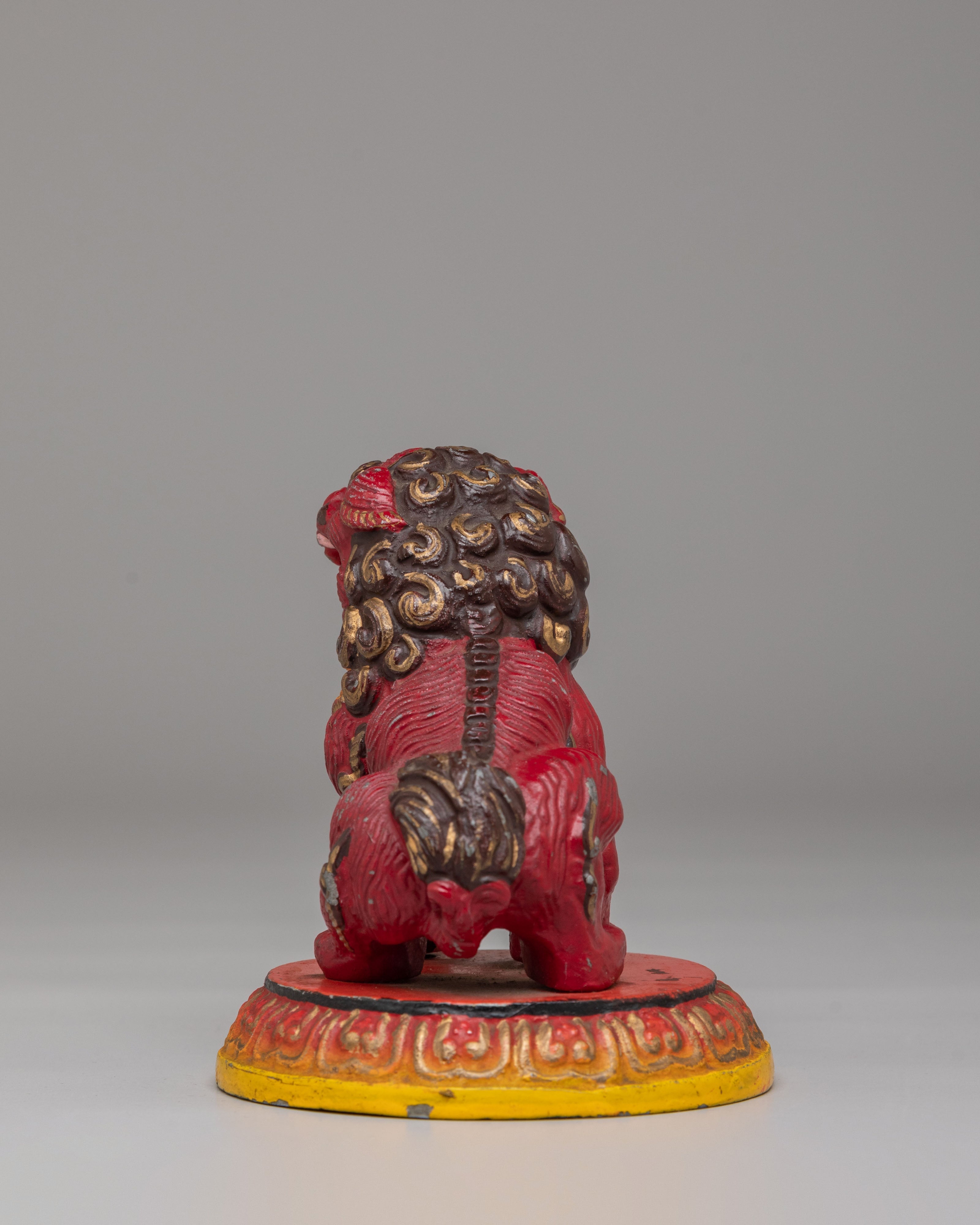 Tibetan Buddhist Lion Guardians Set | Lion Protector Figurines