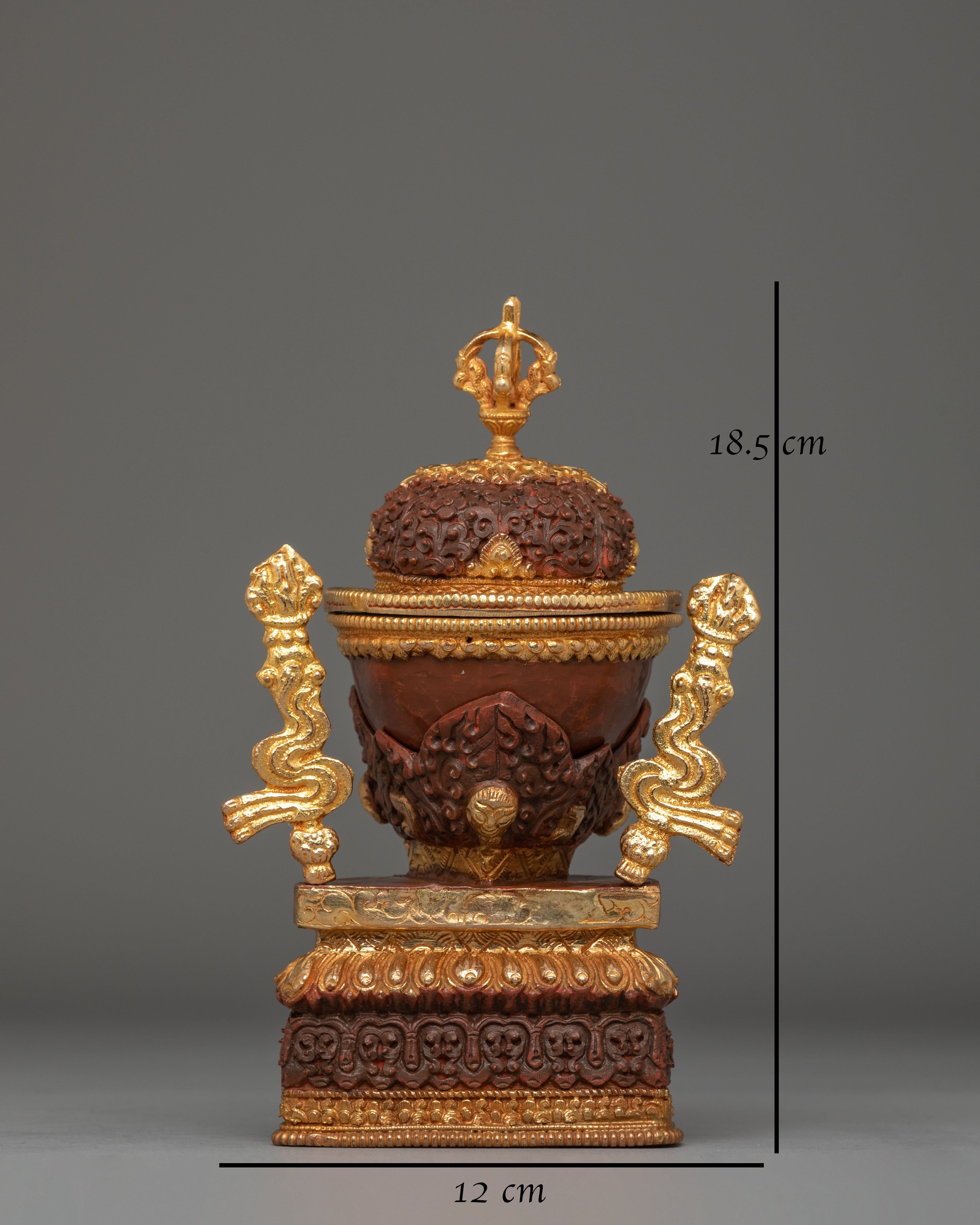 Handcrafted Tibetan Holy Kapala | Thöd-pa for Ritual Ceremonies