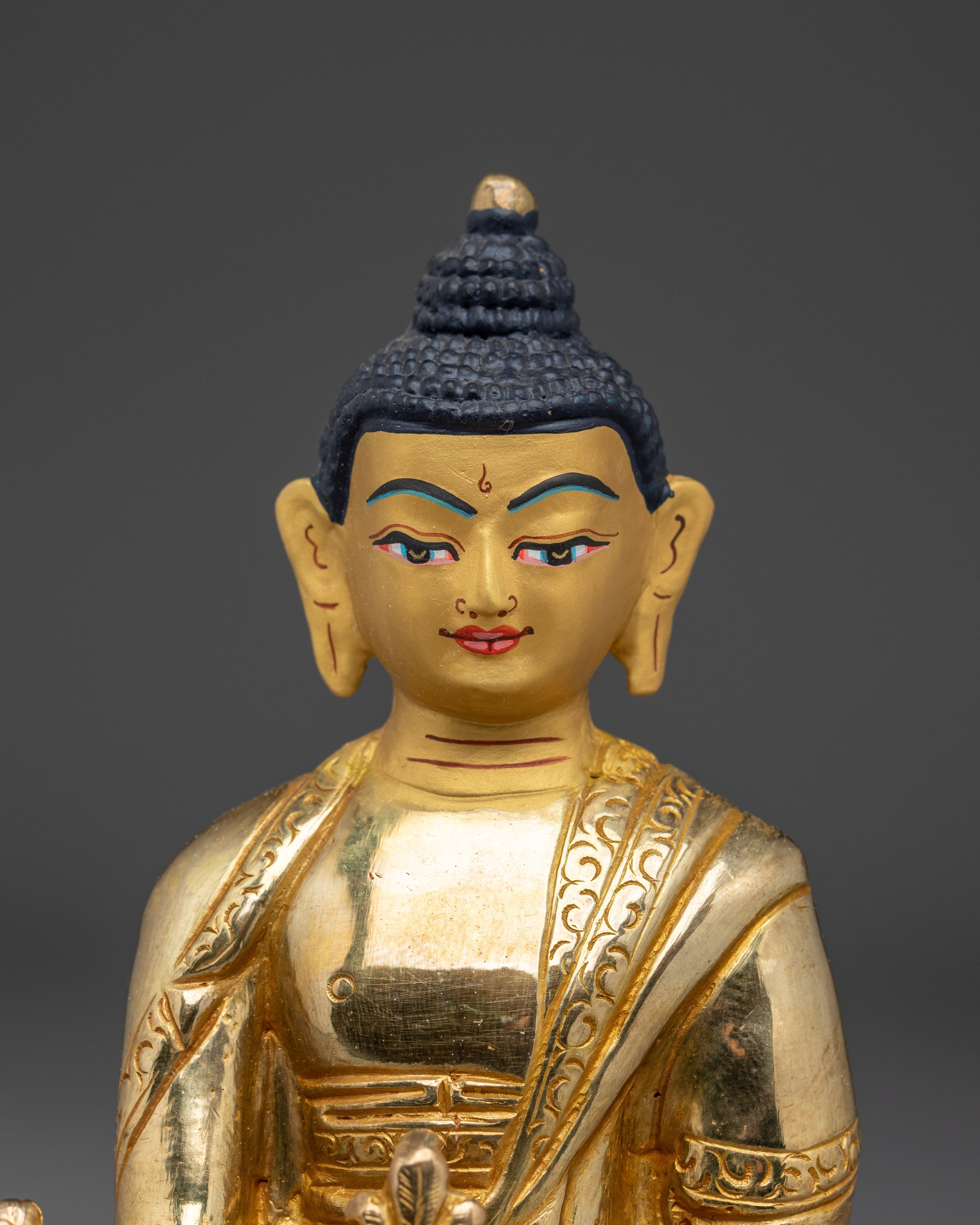 Golden Statue of Medicine Buddha | Himalayan Bhaisajyaguru Artwork