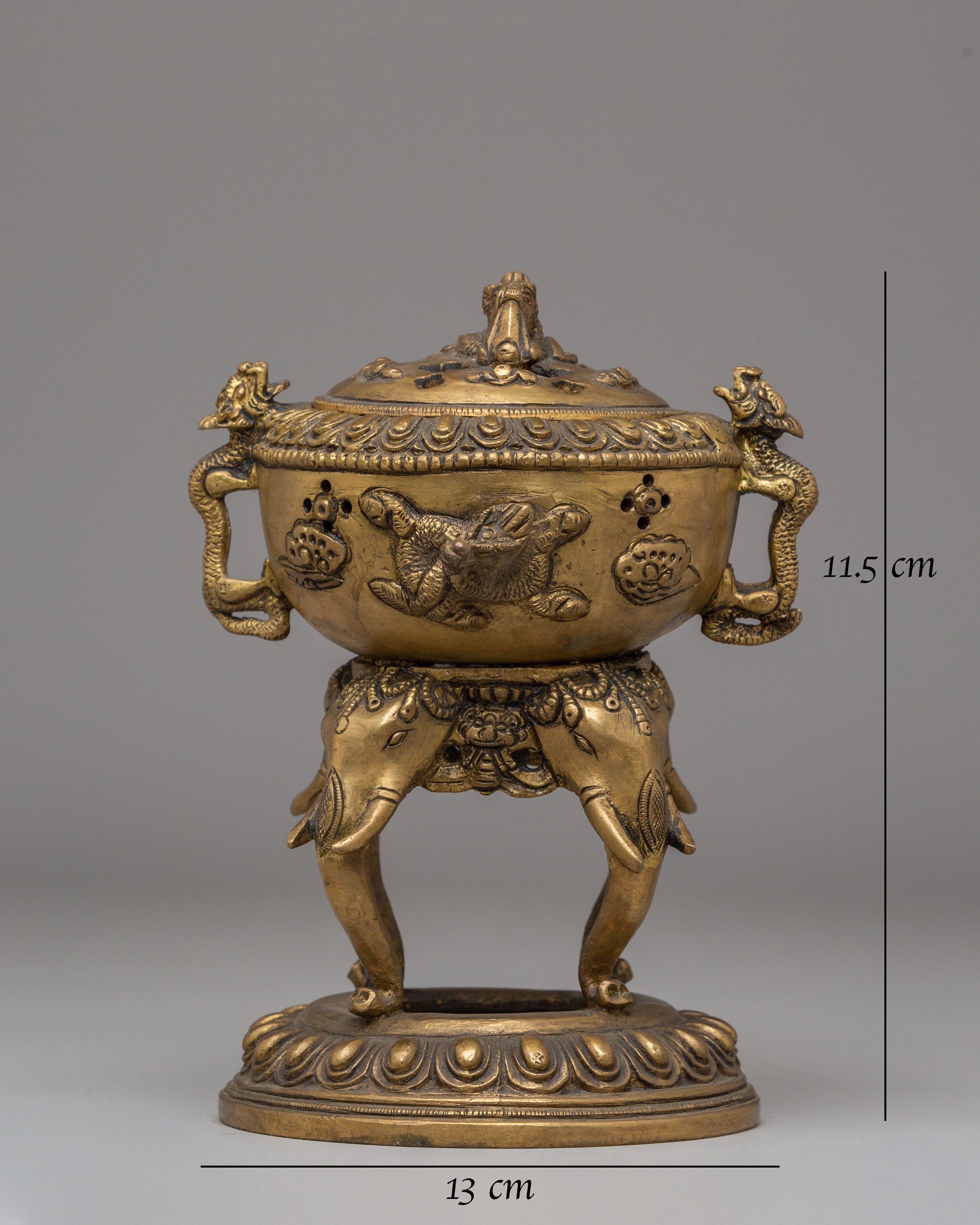 Handmade Incense Burner for Ritual Use | Decorative Brass Incense Holder