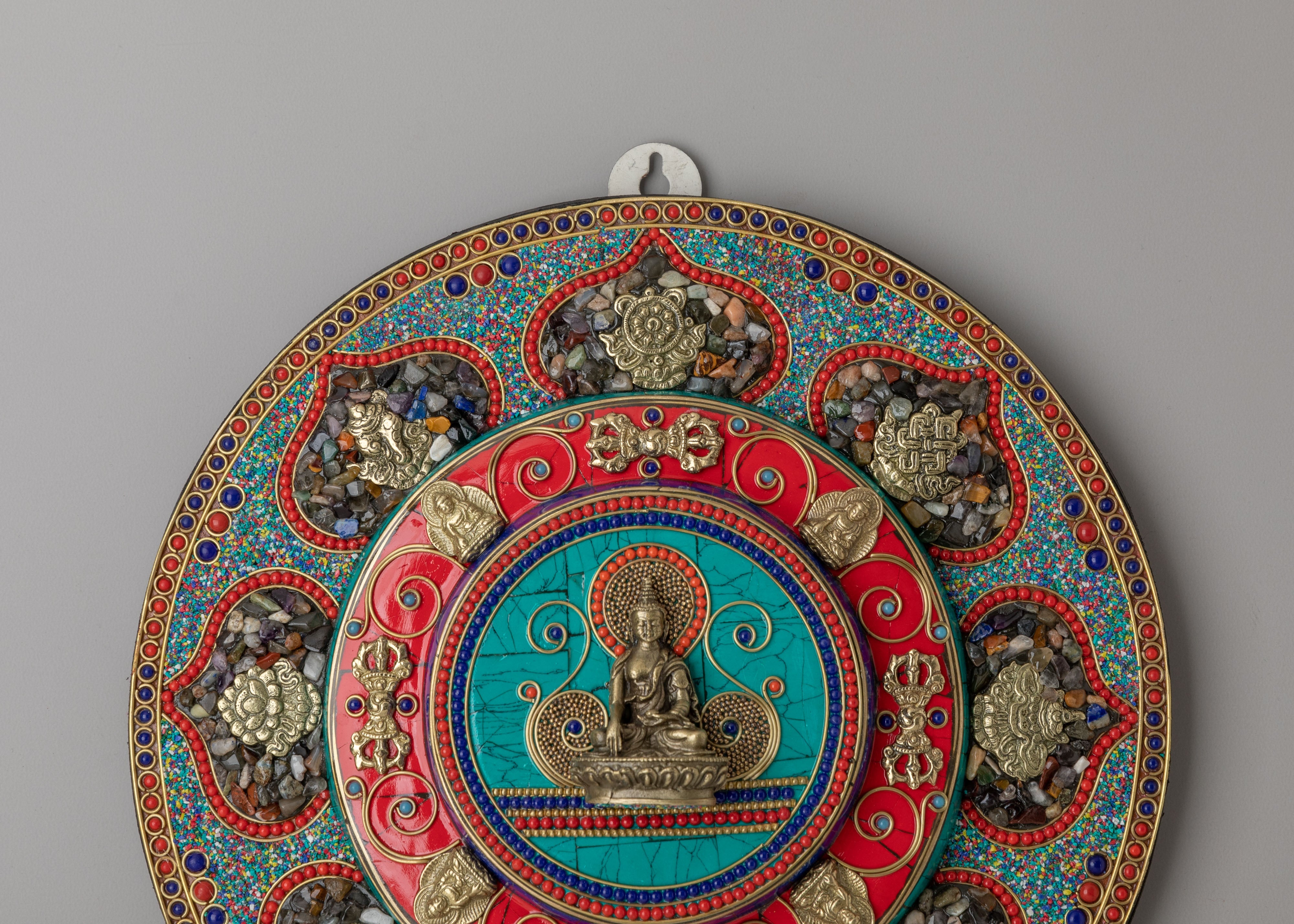 Tibetan Shakyamuni Buddha Wall Art | Traditional Tibetan Artwork for Spiritual Home Decor