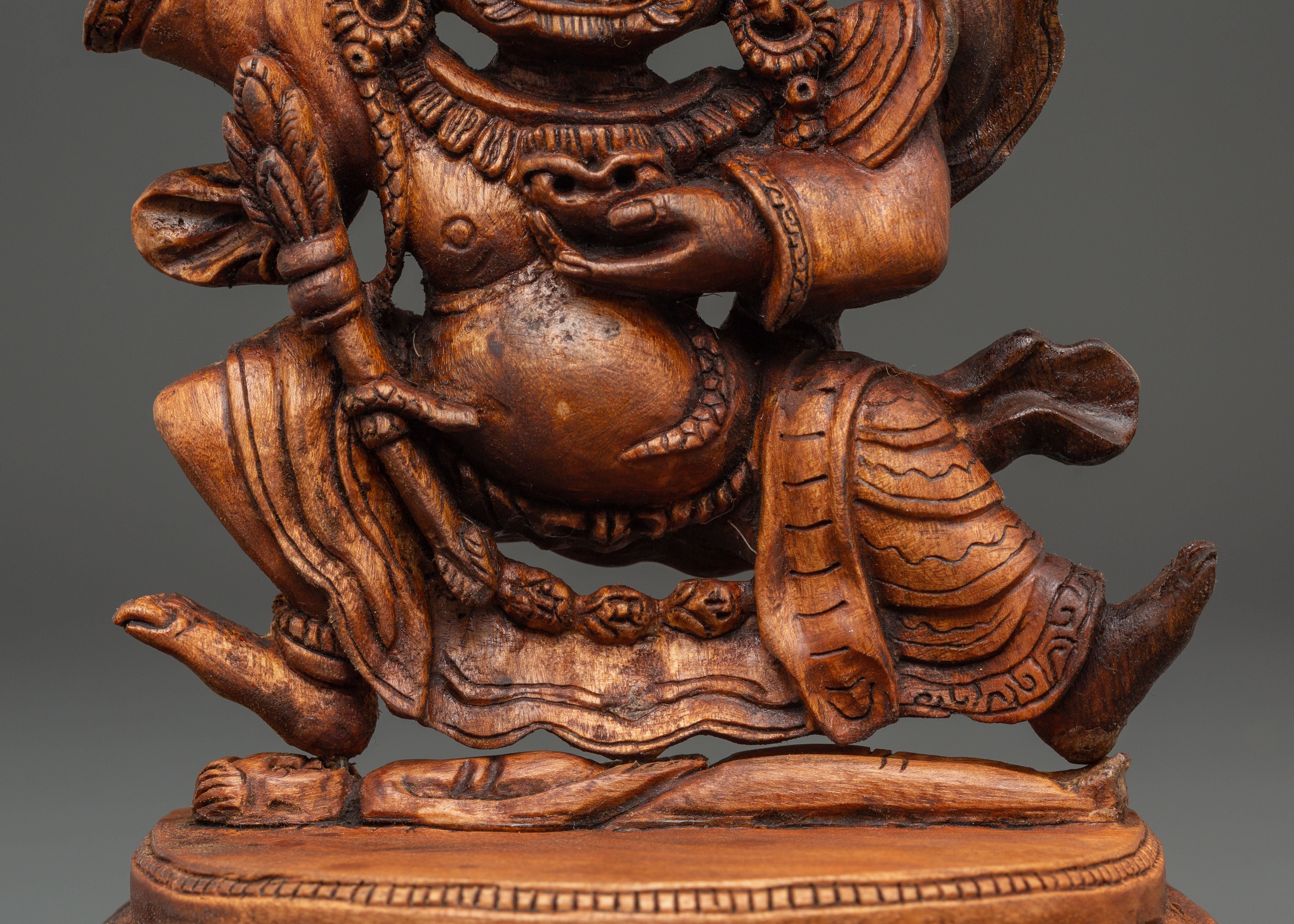 Mahakala Bernakchen Enlightened Protector Statue | Wrathful Deity Mahakala Artwork