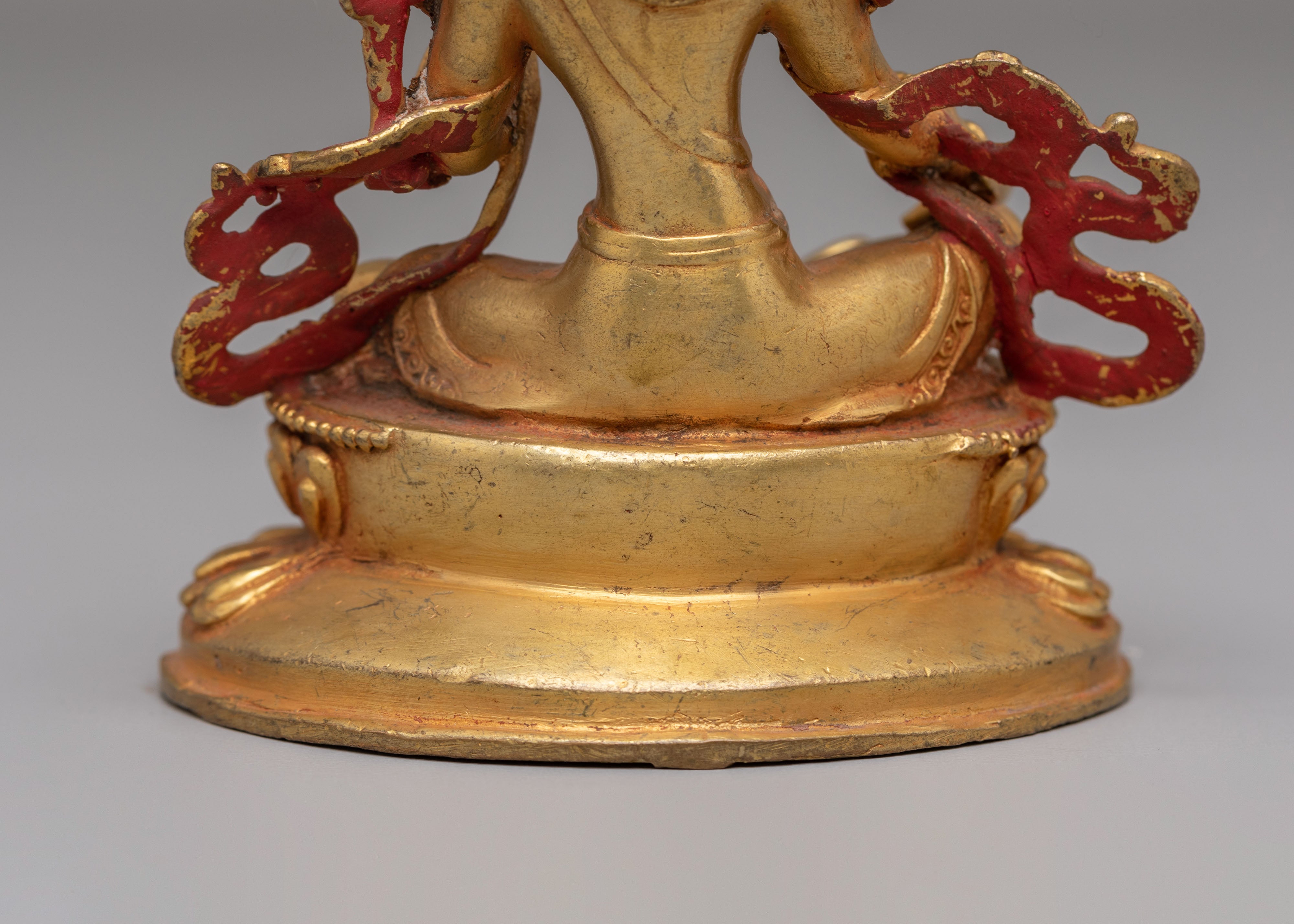 Scared Green Tara Deity Statue | Buddhist Bodhisattva of Swift Compassion