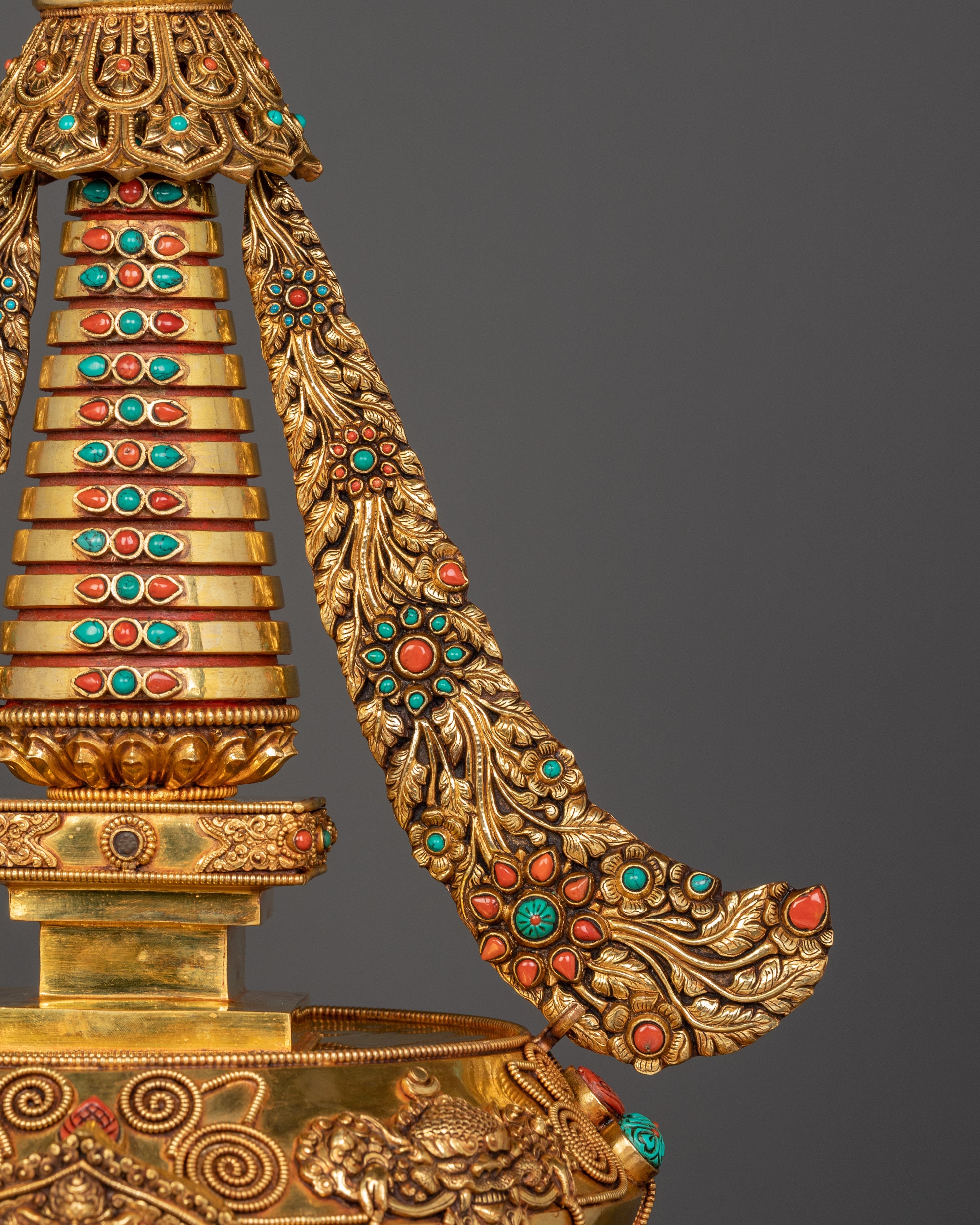 Stupa with Gold Plating | Sacred Meditation Symbol