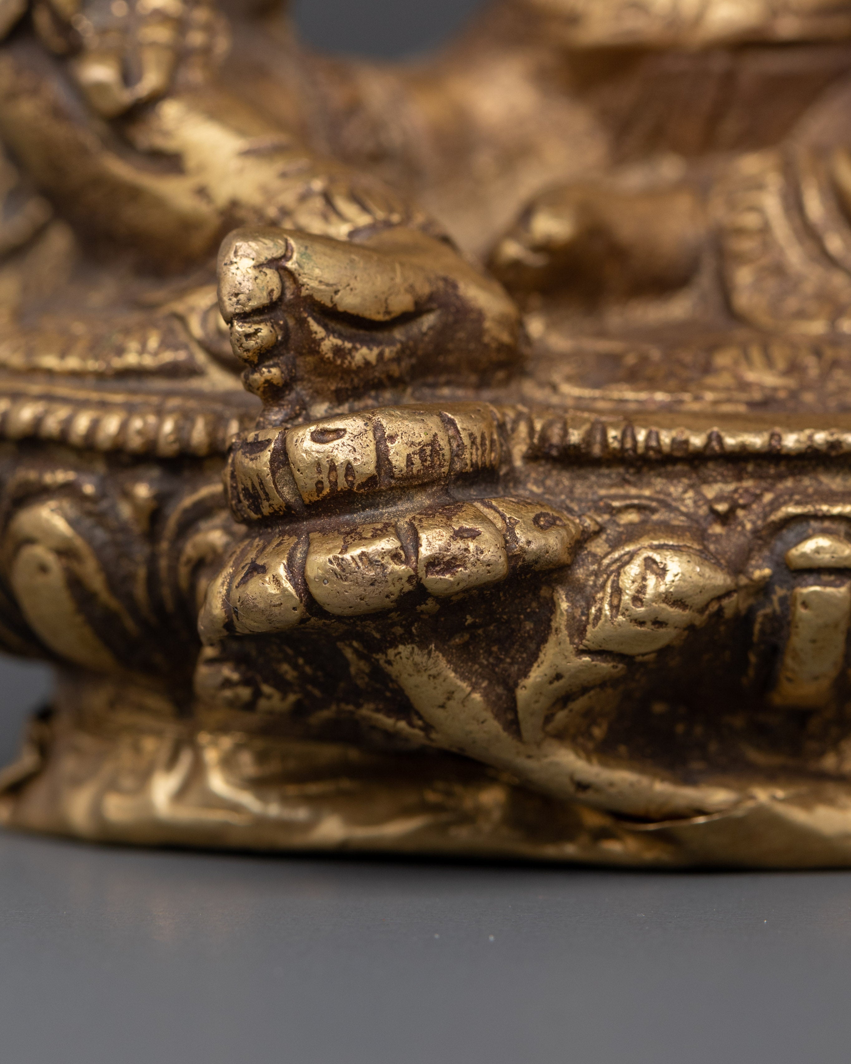 Handmade Spiritual Green Tara Statue | Brass Shyama Tara Figurine for Meditation