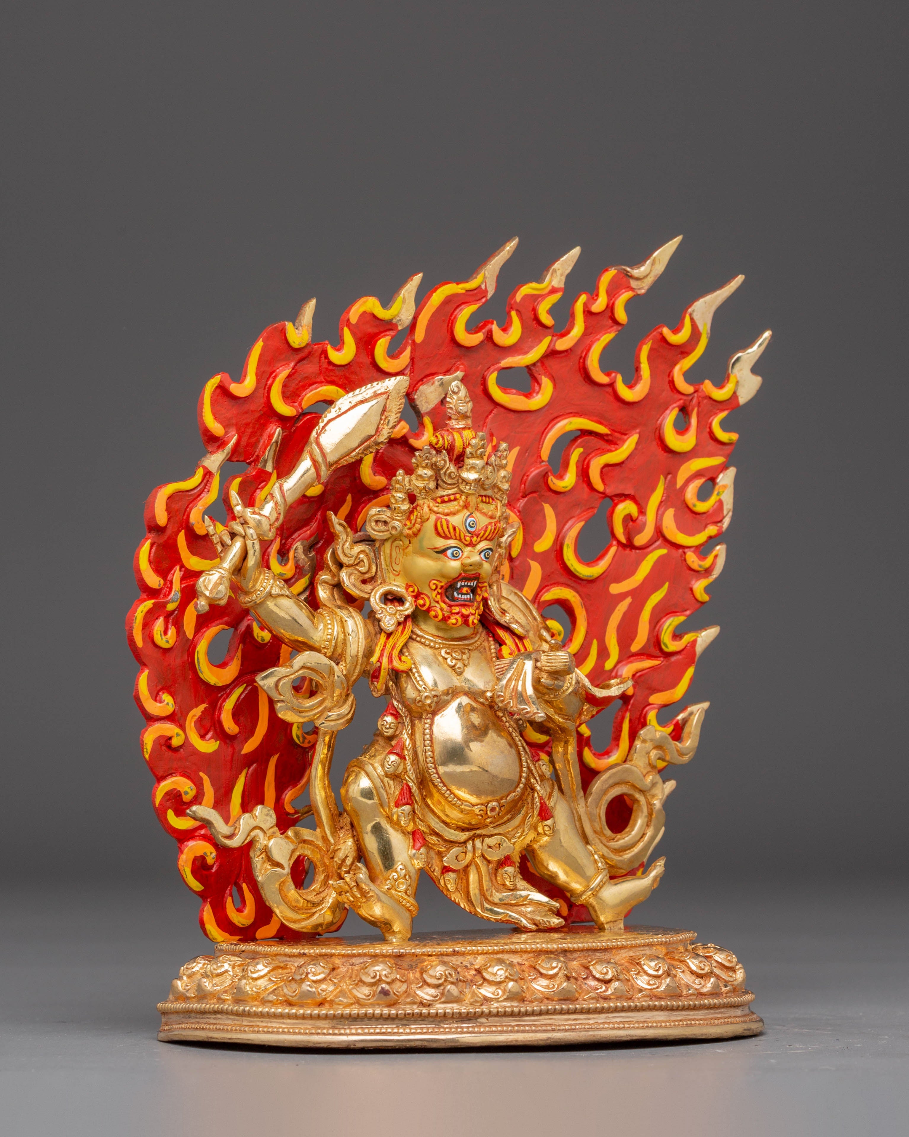 Wrathful Black Manjushri Statue | Tibetan Buddhist Deity of Wisdom