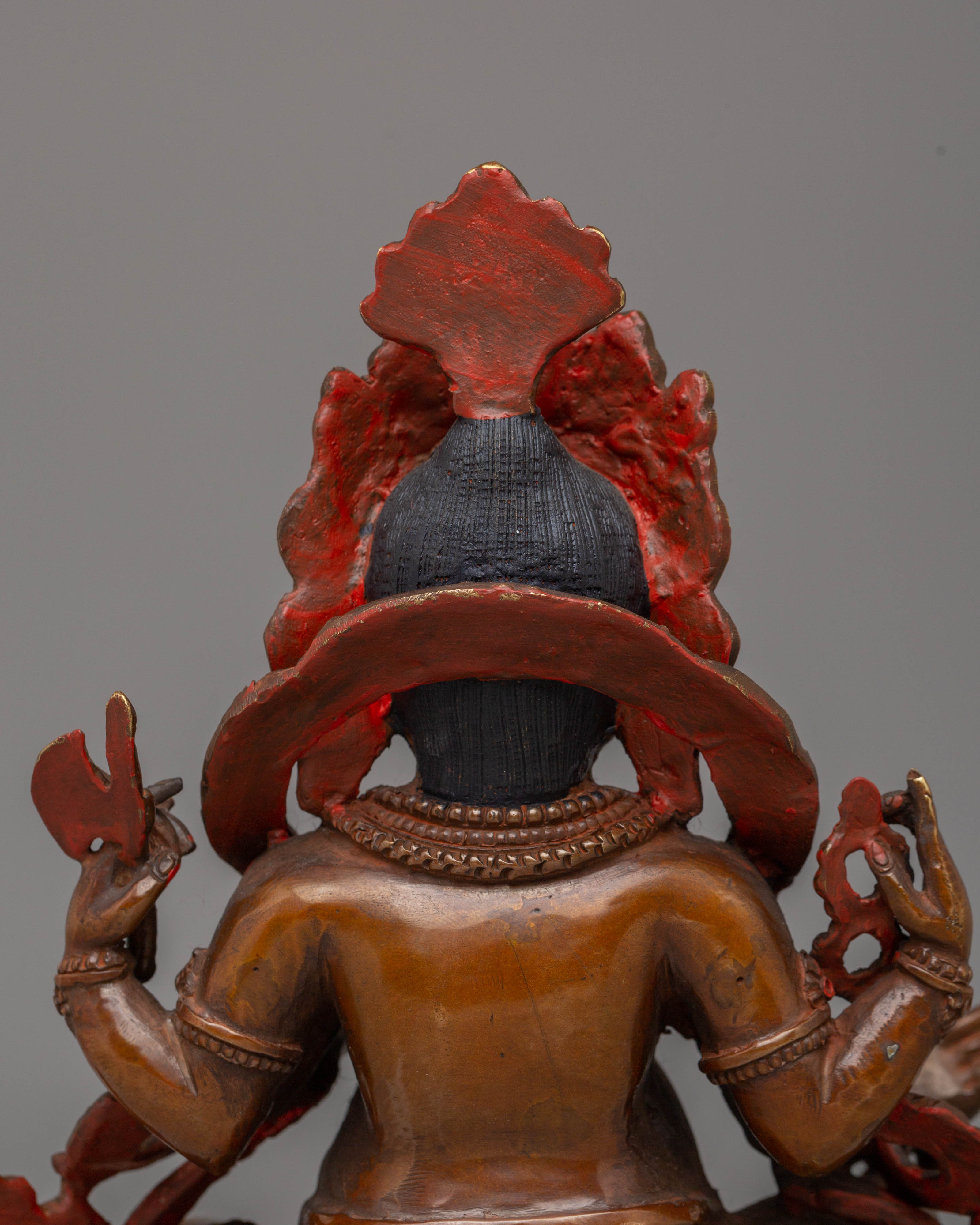 Statue of Hindu Lord Ganesha | Sacred Copper & Acrylic Ganesha Sculpture