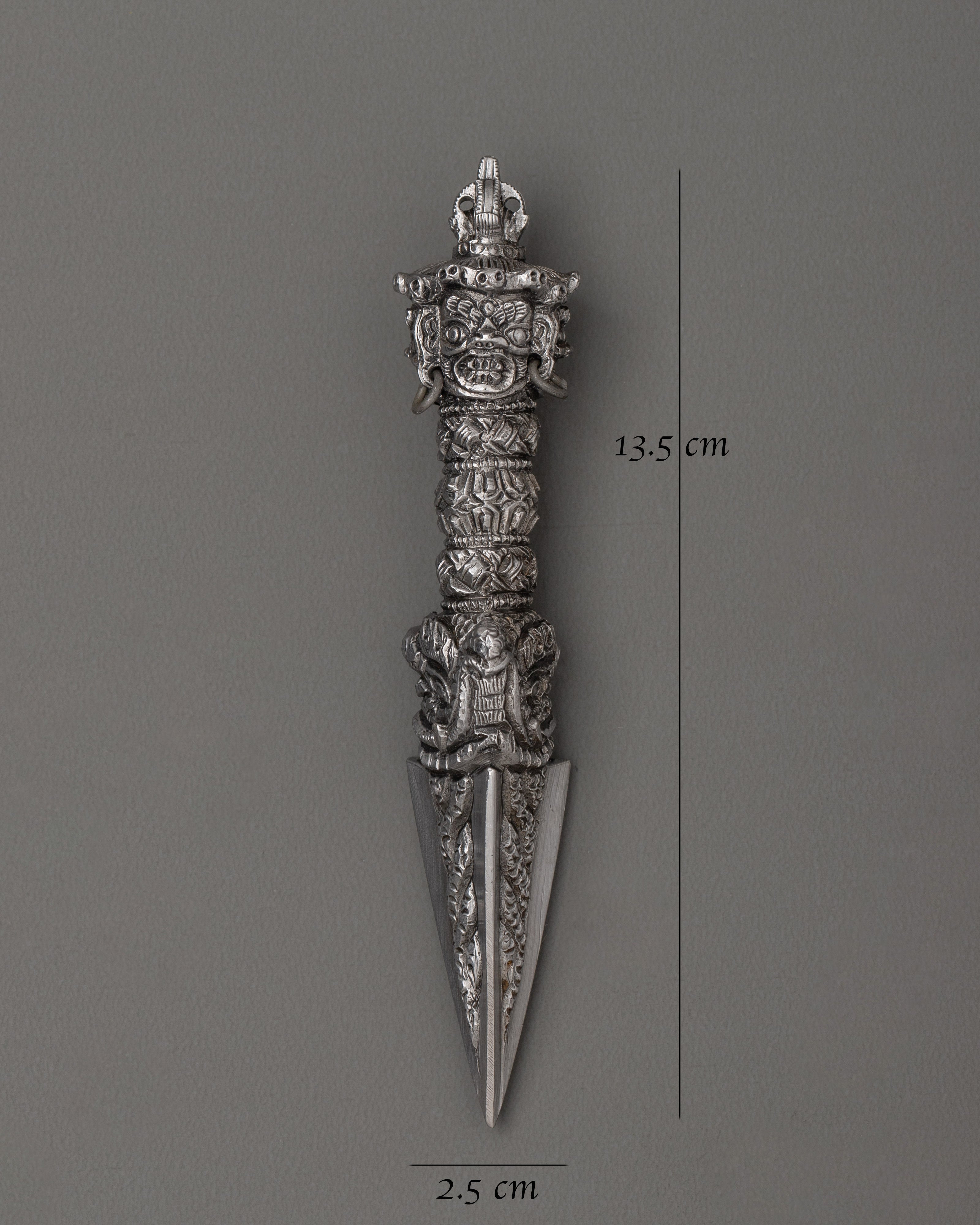 Tibetan Iron Phurba Dagger | Tibetan Buddhist Spiritual Tool