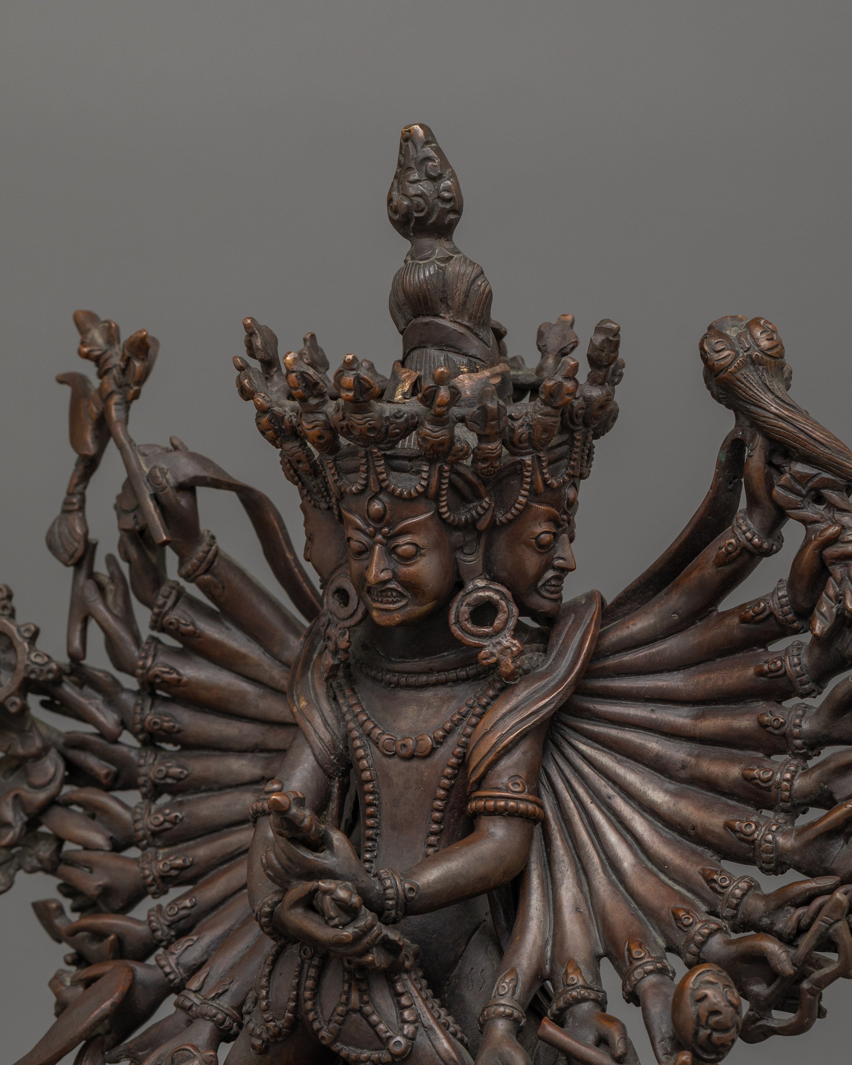 Oxidized body Statue of Kala Chakra | Traditional Himalayan Art
