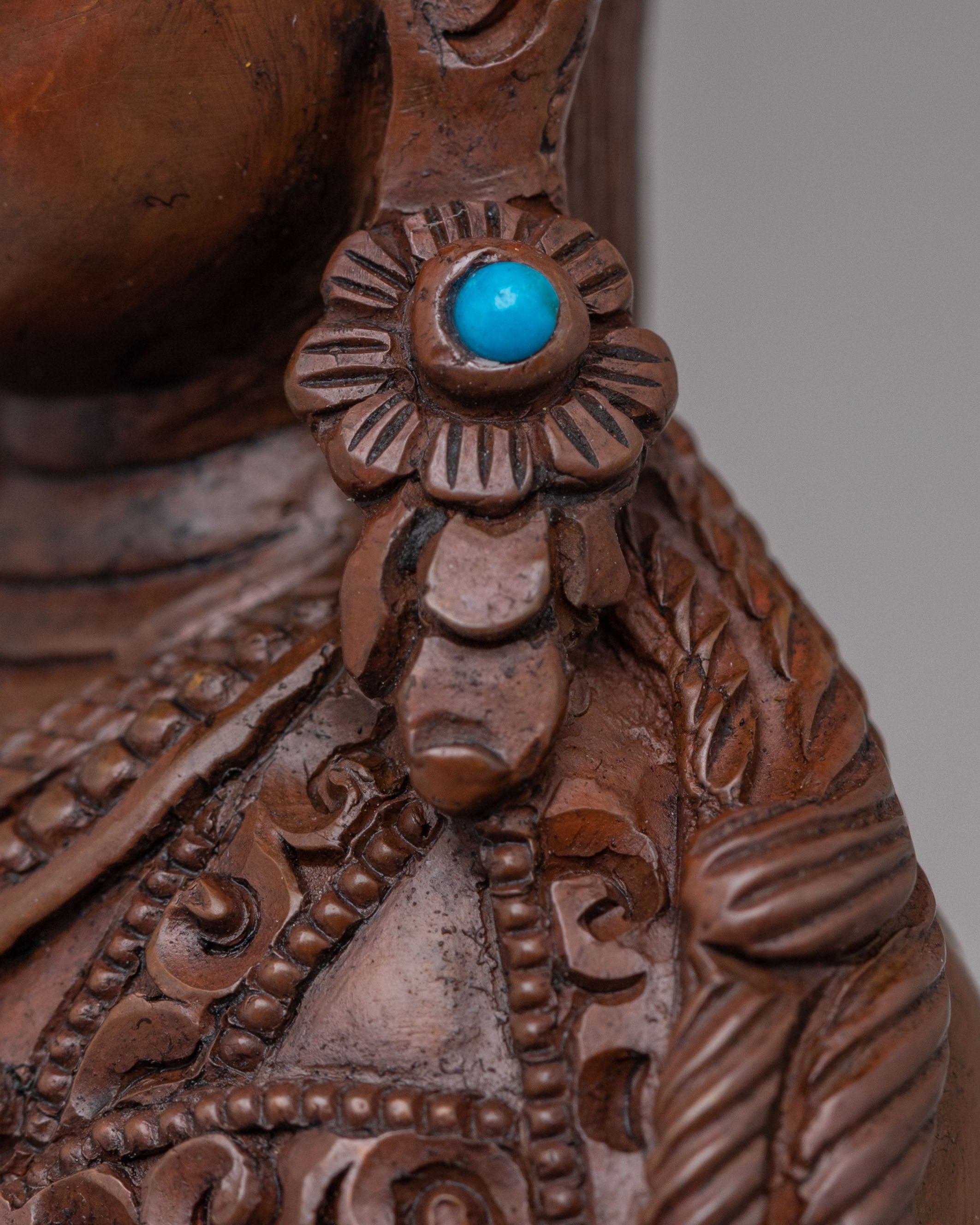 Tibetan Guru Rinpoche Statue | Buddhist Alter Decor