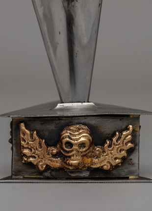 Tibetan Phurba with Intricate Hand-Carved Details | Symbol of Spiritual Protection
