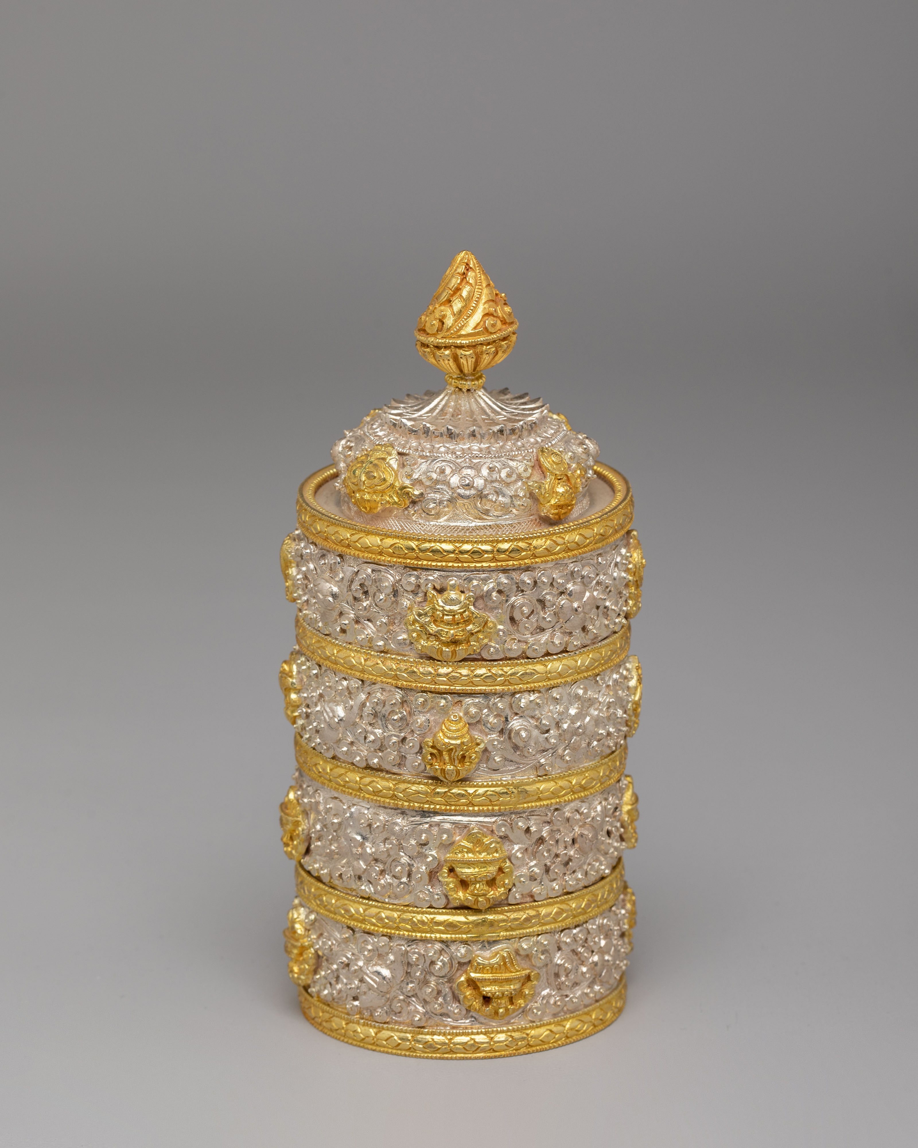 Spiritual Handcrafted Ritual Dhupur Rice Pot | Buddhist Altar Offering Vessel