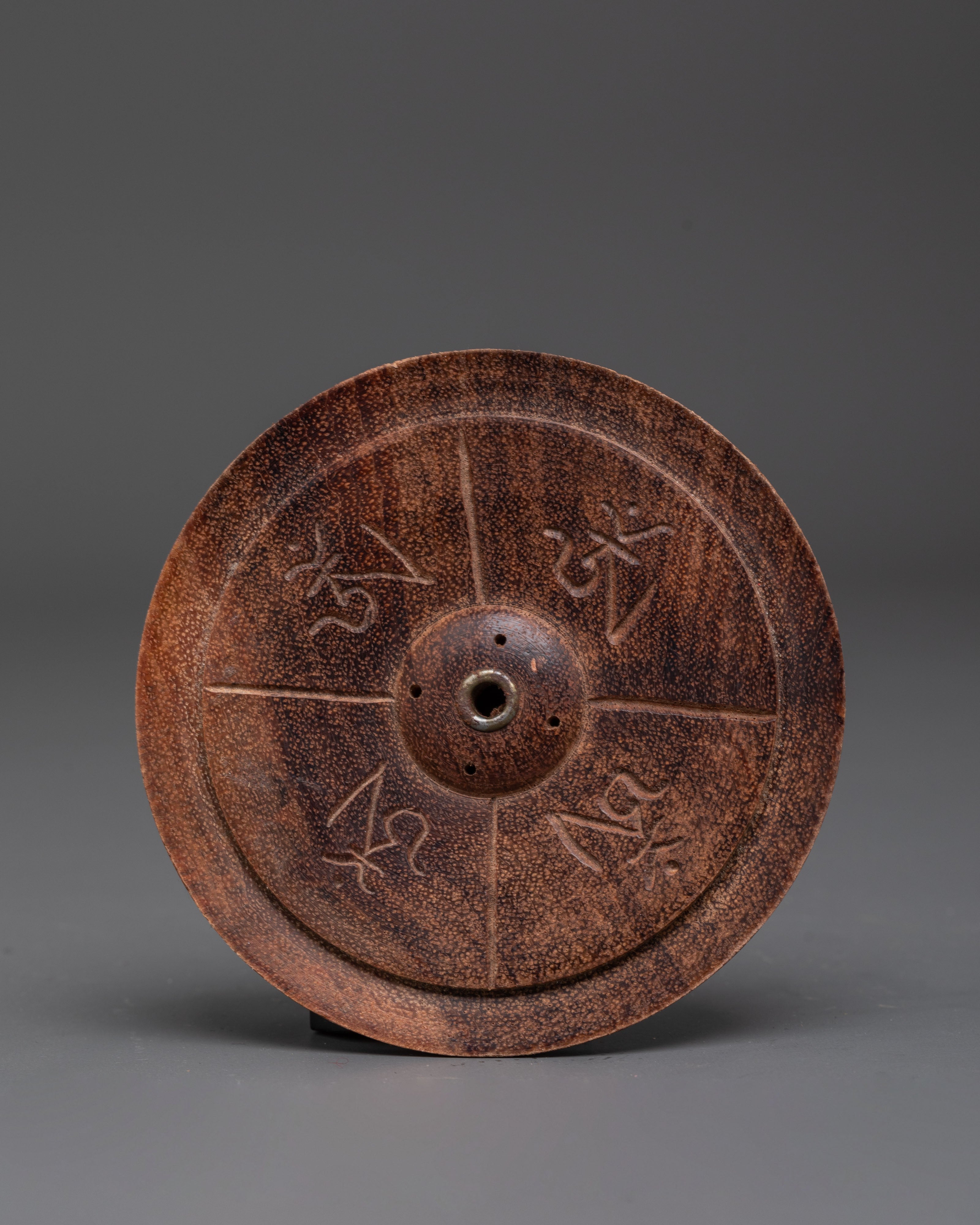 Tibetan Handmade Incense Holder | Unique Wood Design for Spiritual Practices