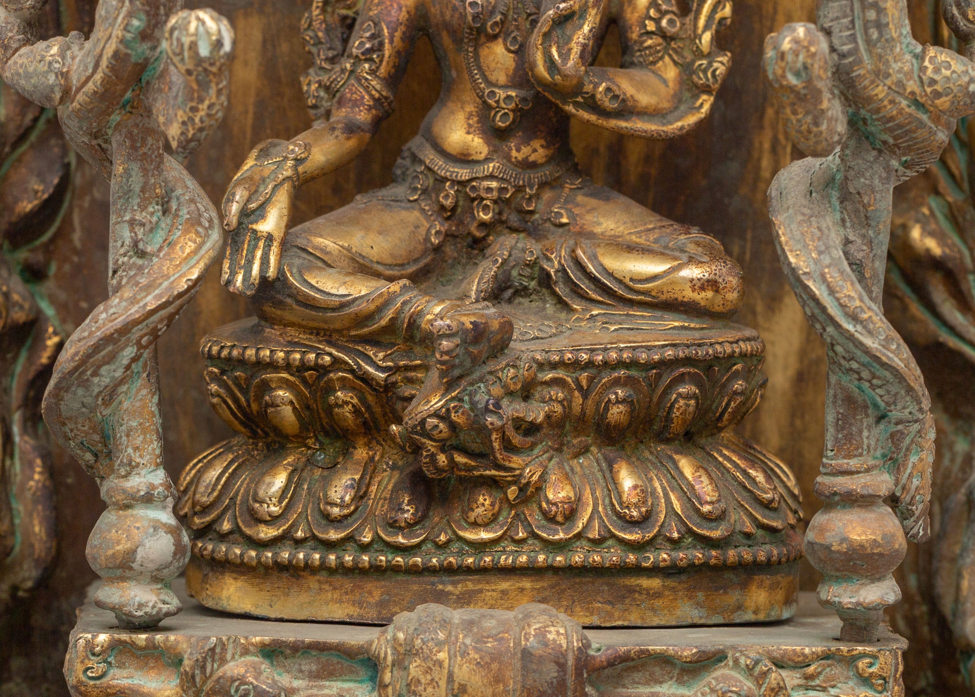 Handmade Buddhist Green Tara Statue | The Mother of Liberation