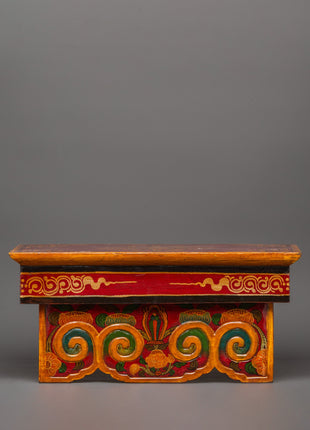 Hand-carved Buddhist Folding Table
