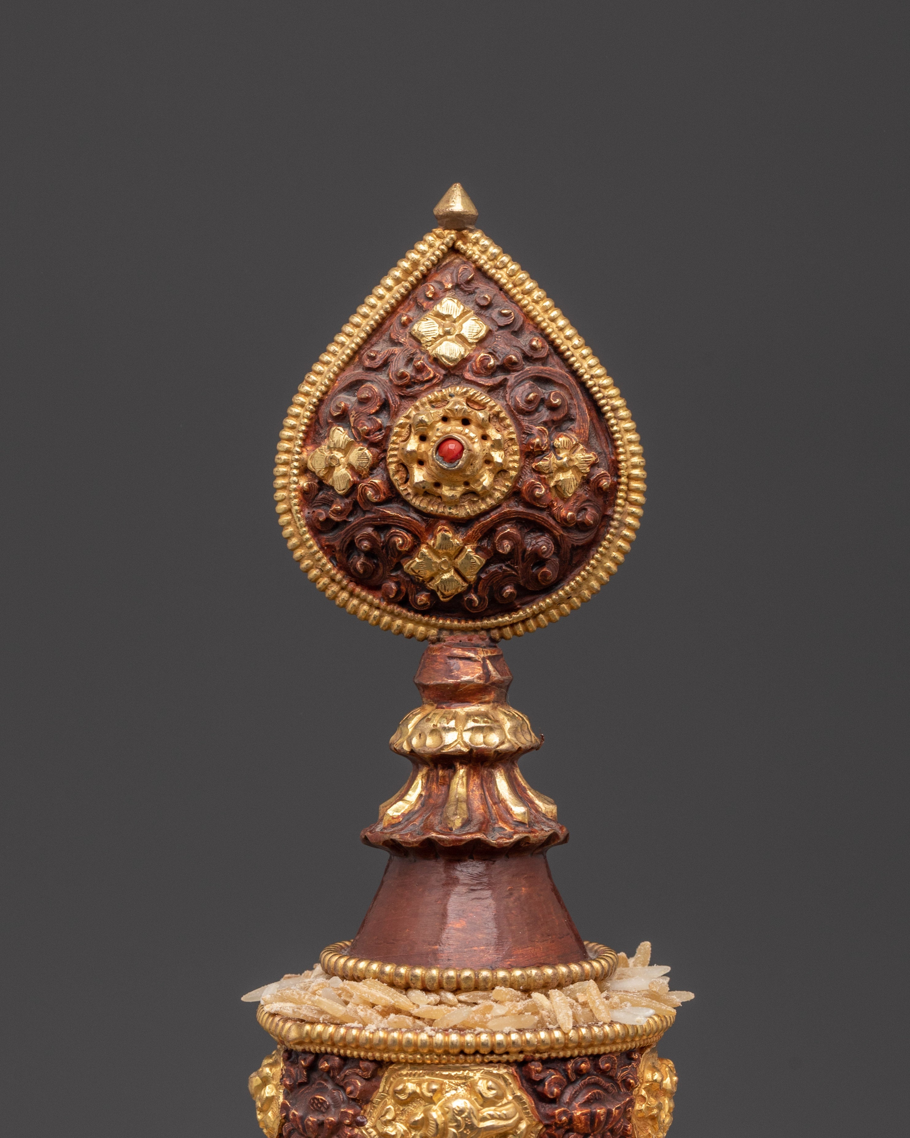 Gold Plated Mandala for Rituals | Sacred Altar Decor for Meditation and Puja