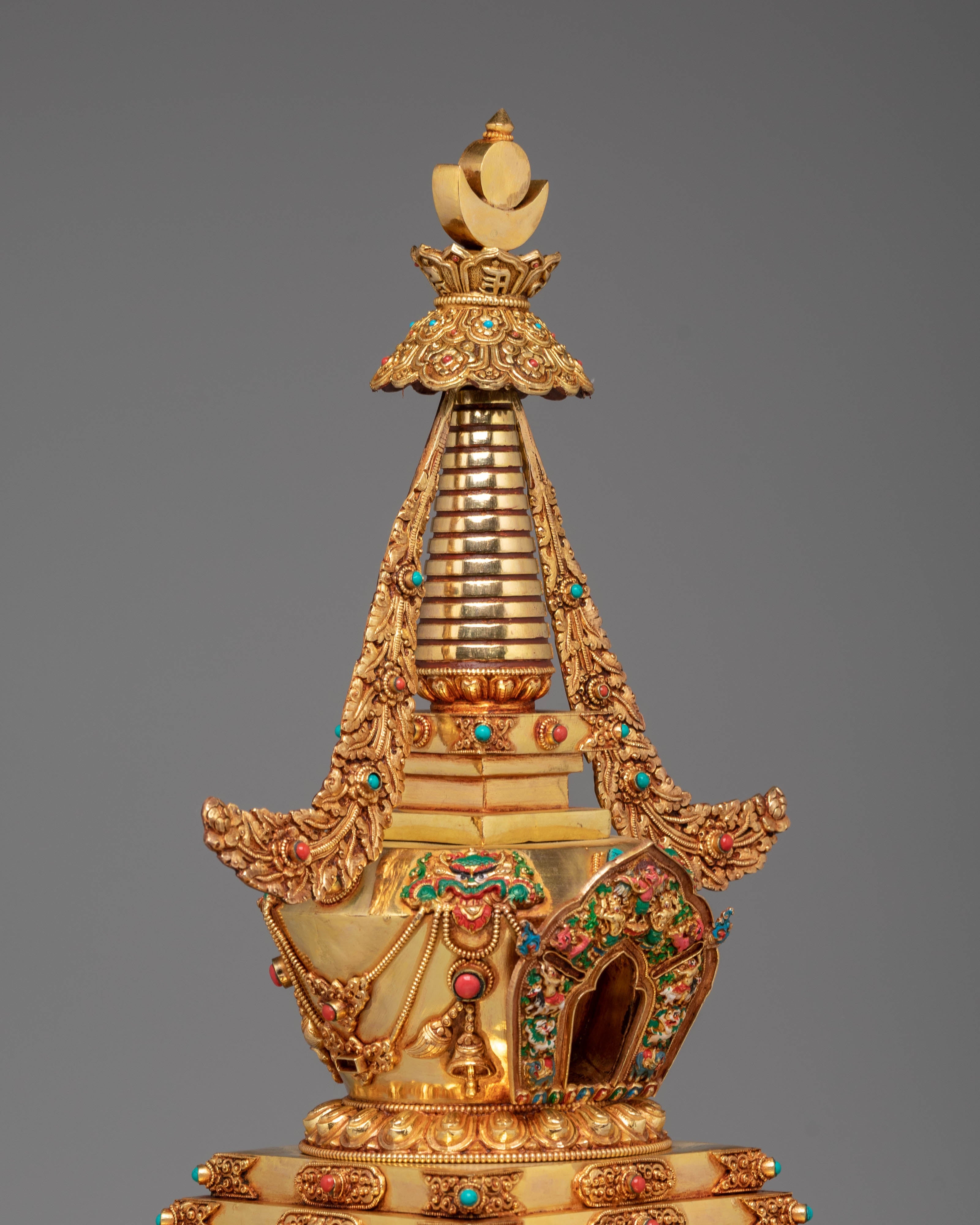 Golden Stupa for Ritual Use | Meditation & Altar Decor