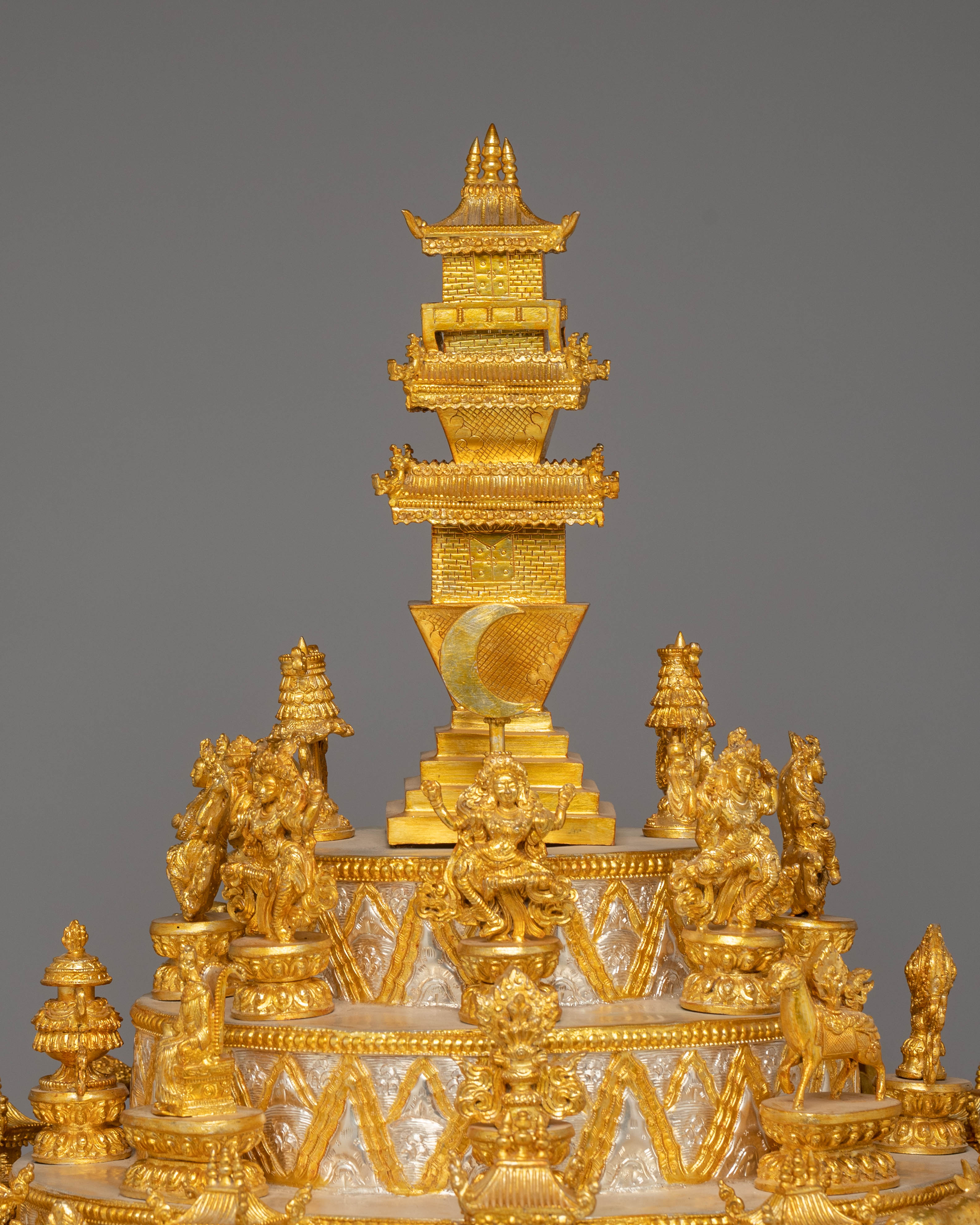 Handmade Electro Gold Plated Mandala for Rituals | Spiritual Art & Altar Decor