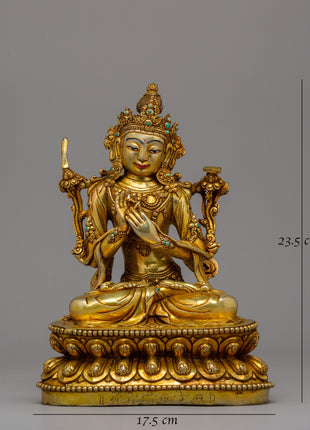 Tikshana Manjushri Statue | Tibetan Altar Decor