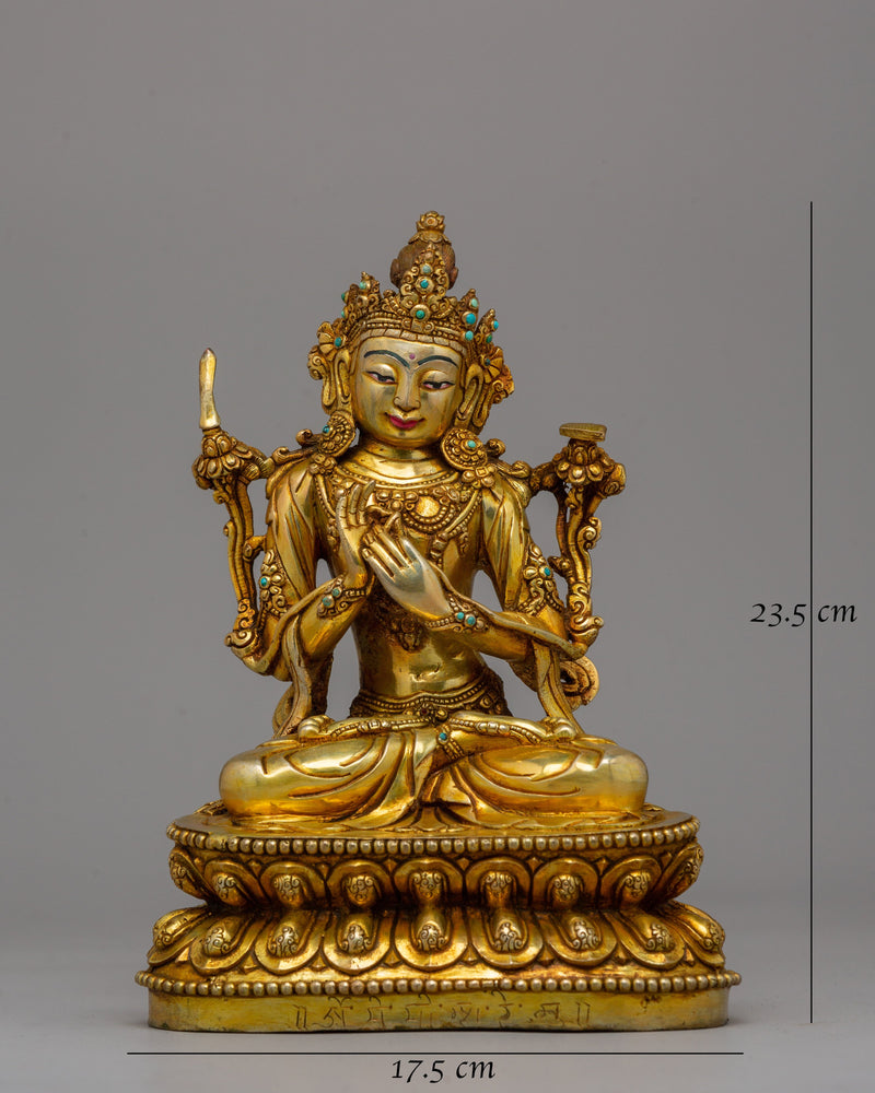 Tikshana Manjushri Statue | Tibetan Altar Decor