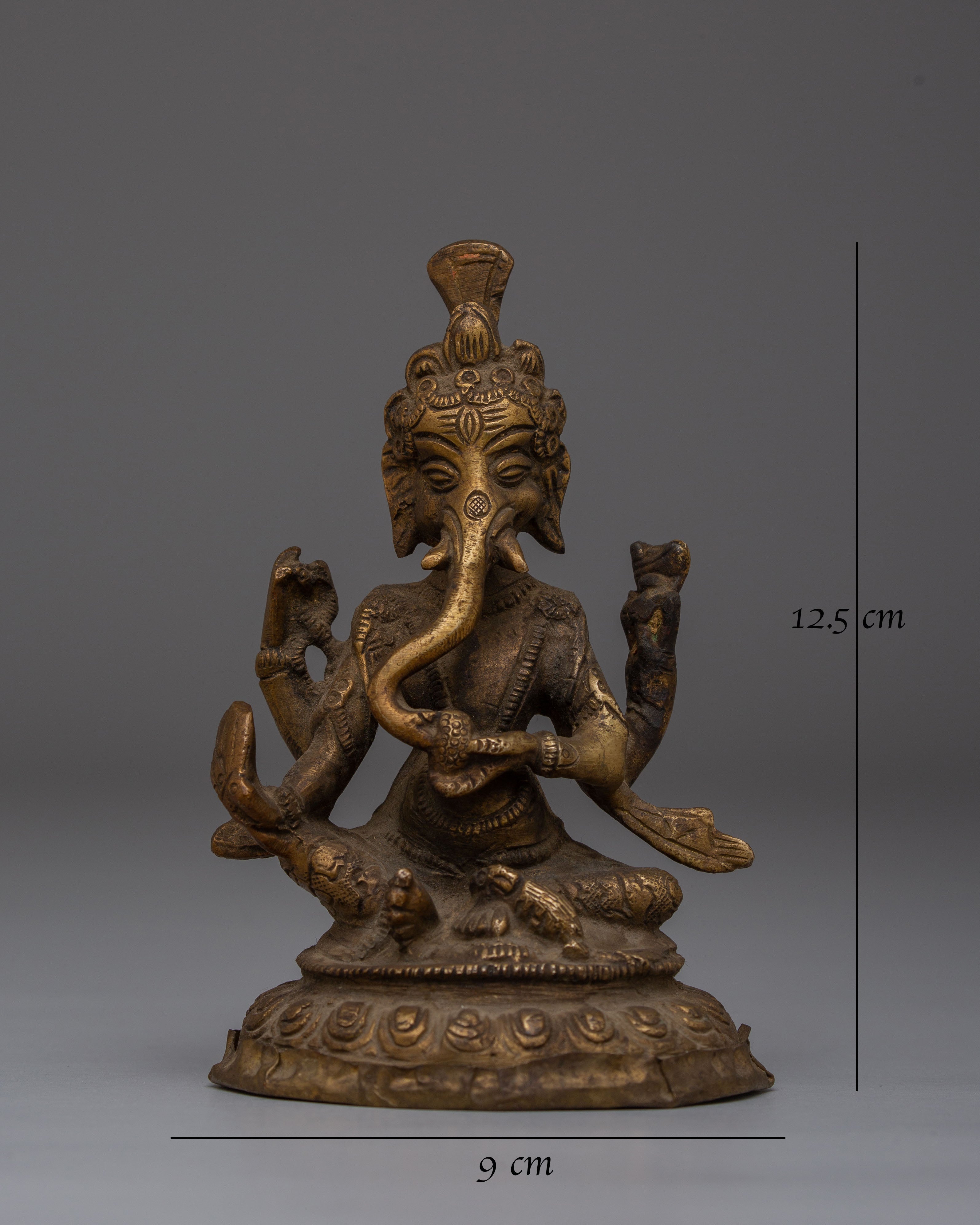 Handmade Hindu Deity Ganesha Brass Statue | Hindu God of Prosperity