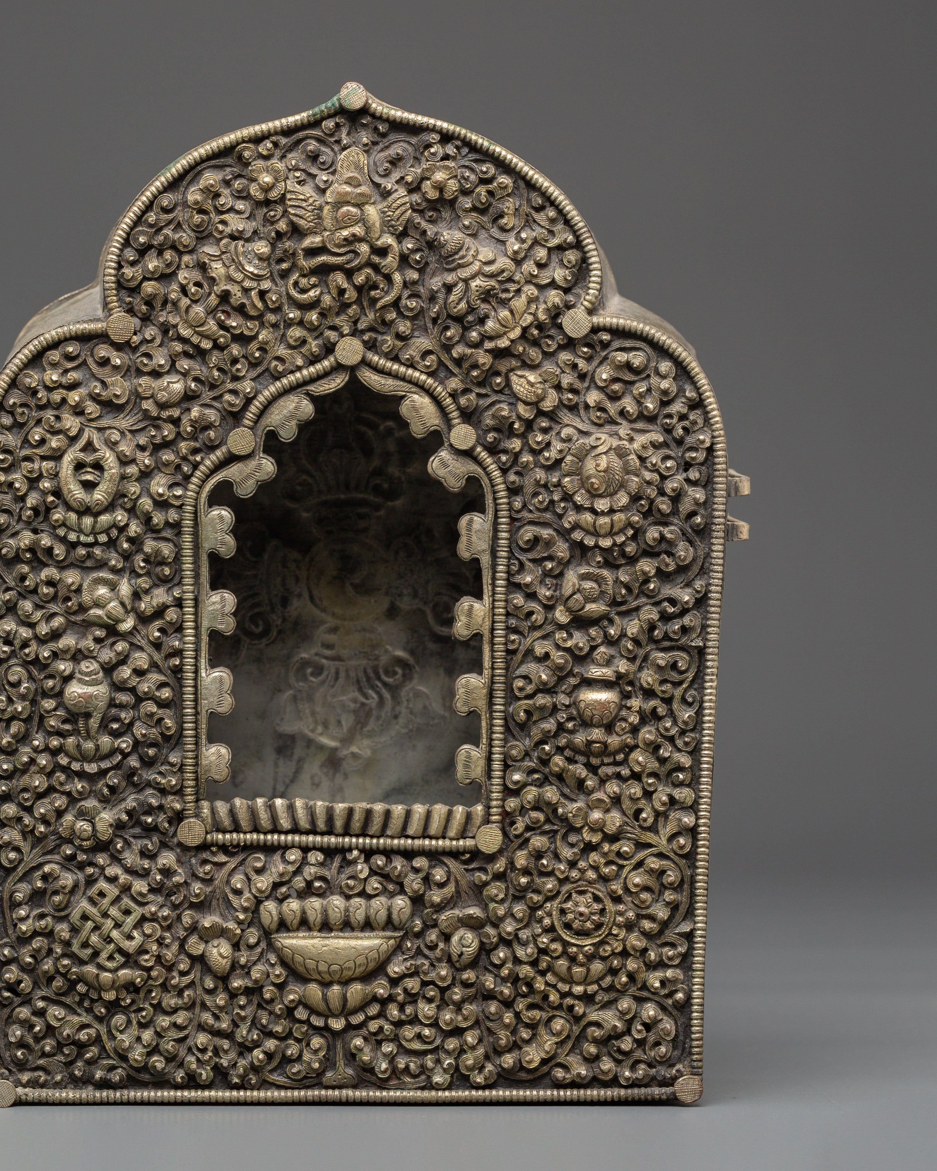 Handmade Silver Plated Ghau Box | Symbol of Protection and Blessings