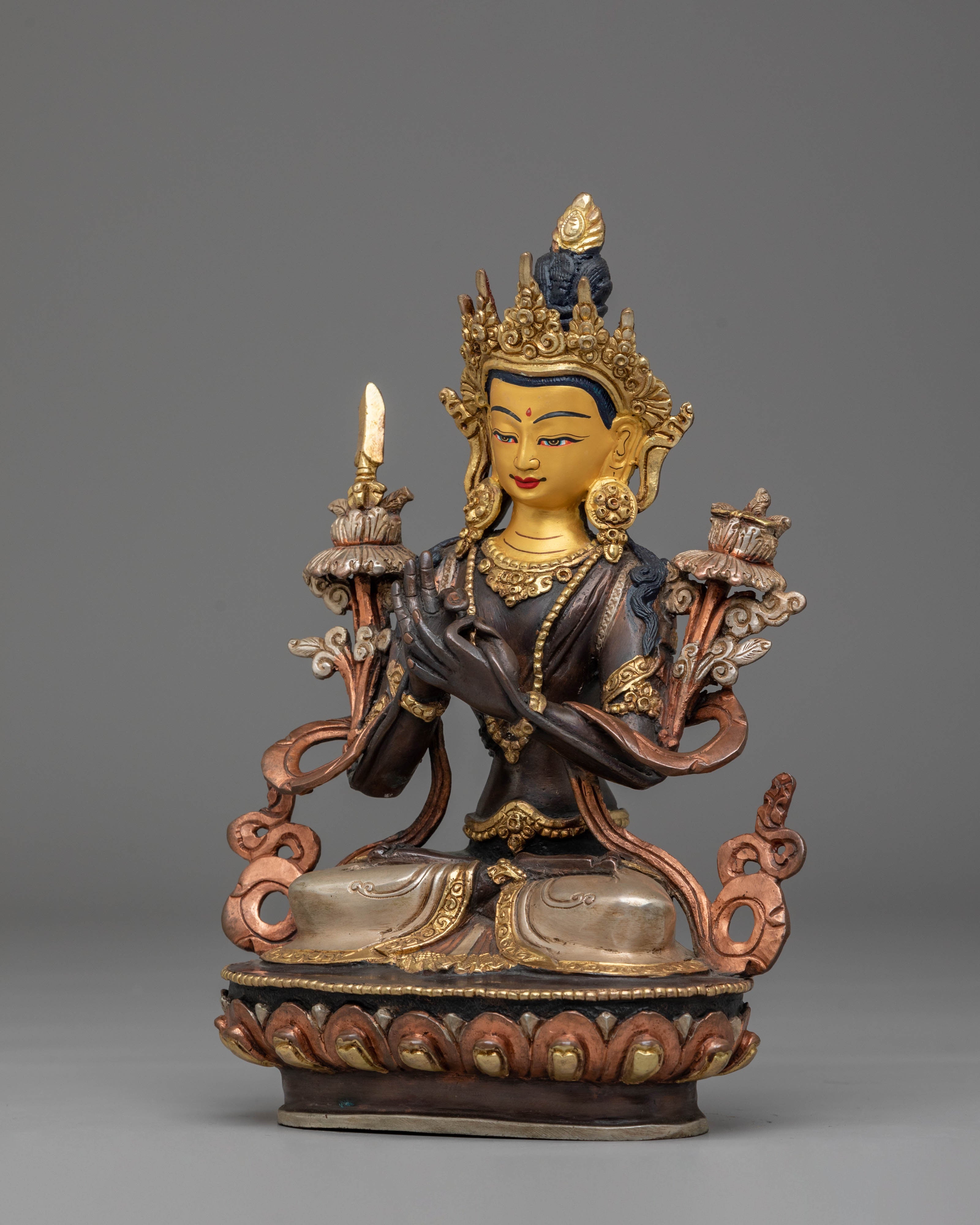 Tikshna Manjushri Statue : Bodhisattva of Power And Wisdom | Tibetan Art