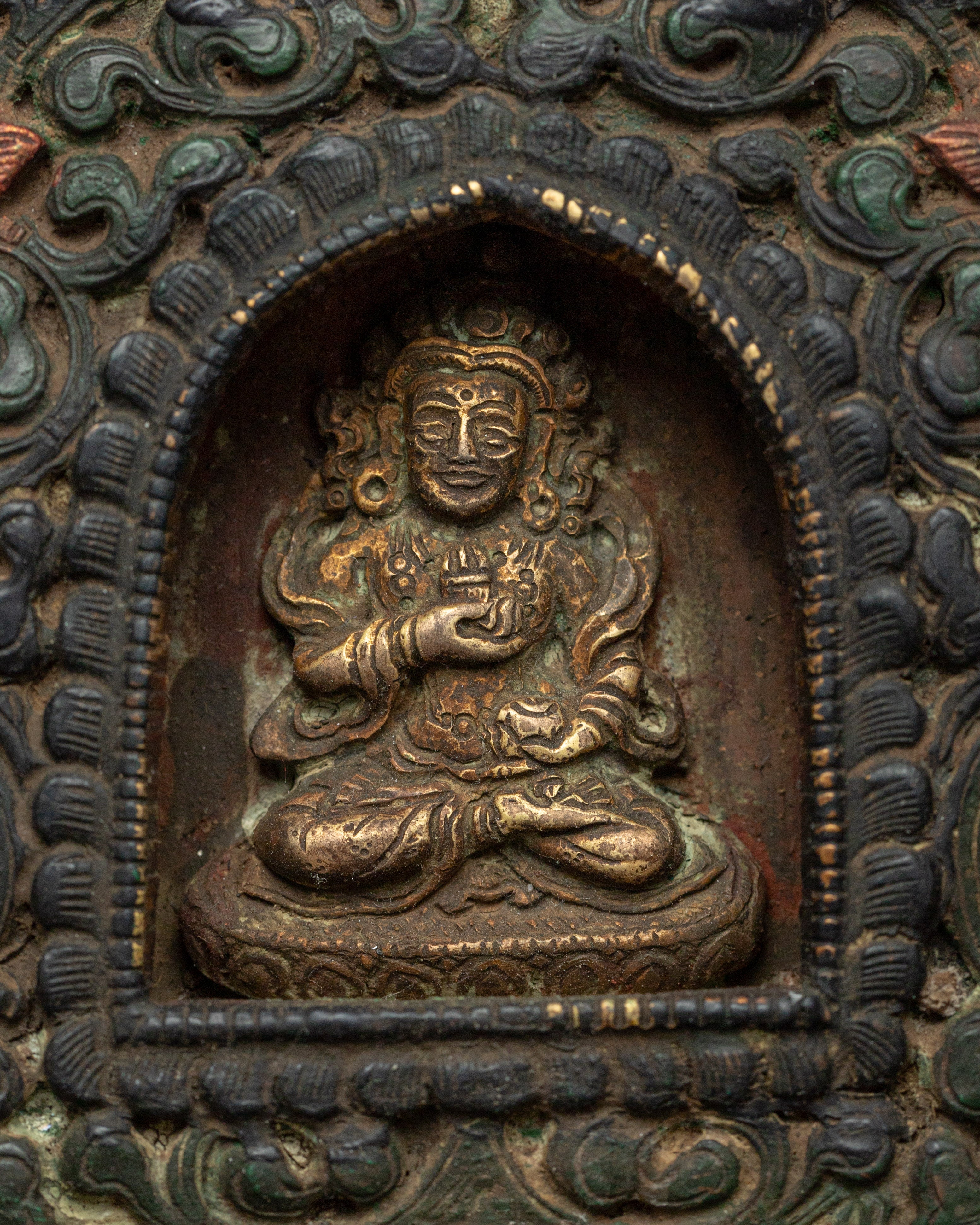 Gold Plated Foldable Ghau Box | Religious Item for longevity and success