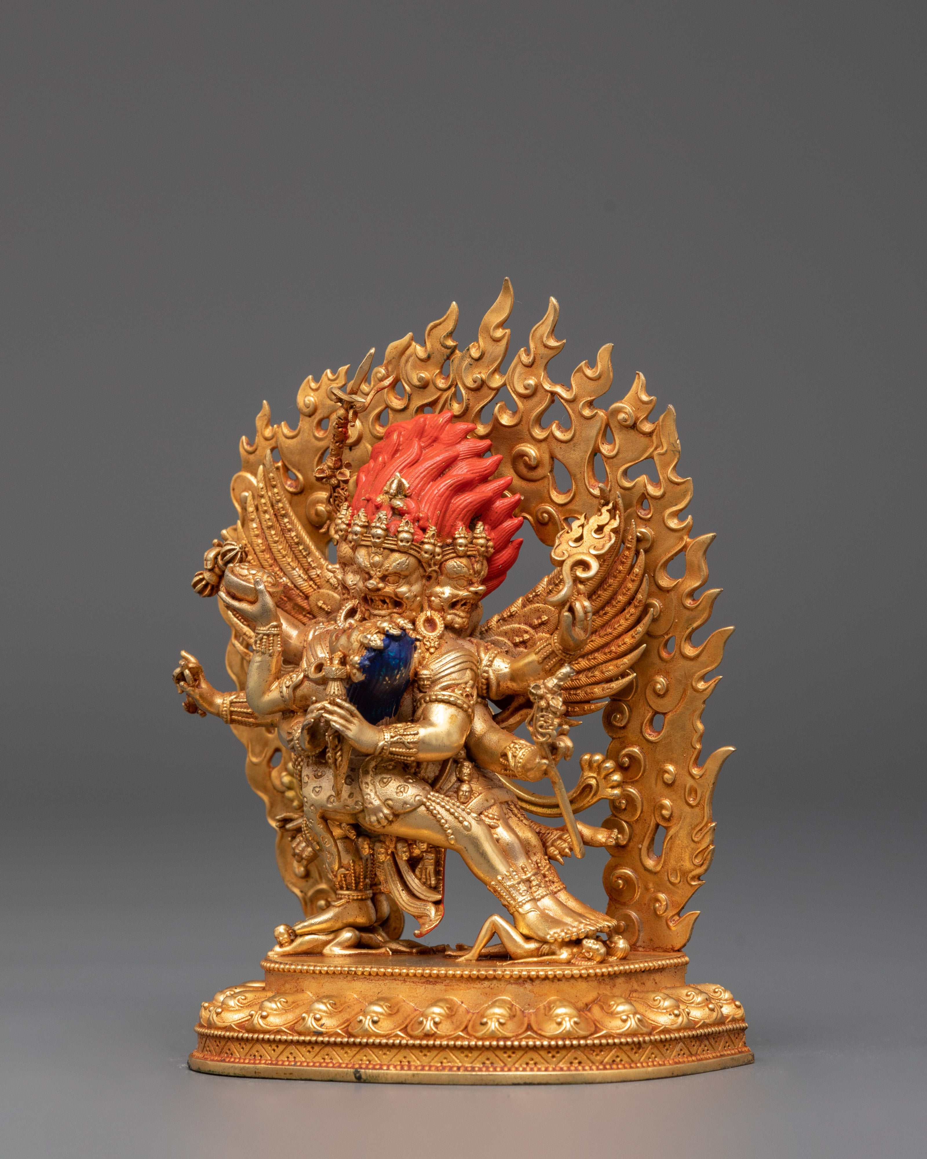 Tibetan Buddhist Vajrakilaya with Consort Sculpture | A Sacred Protector Deity