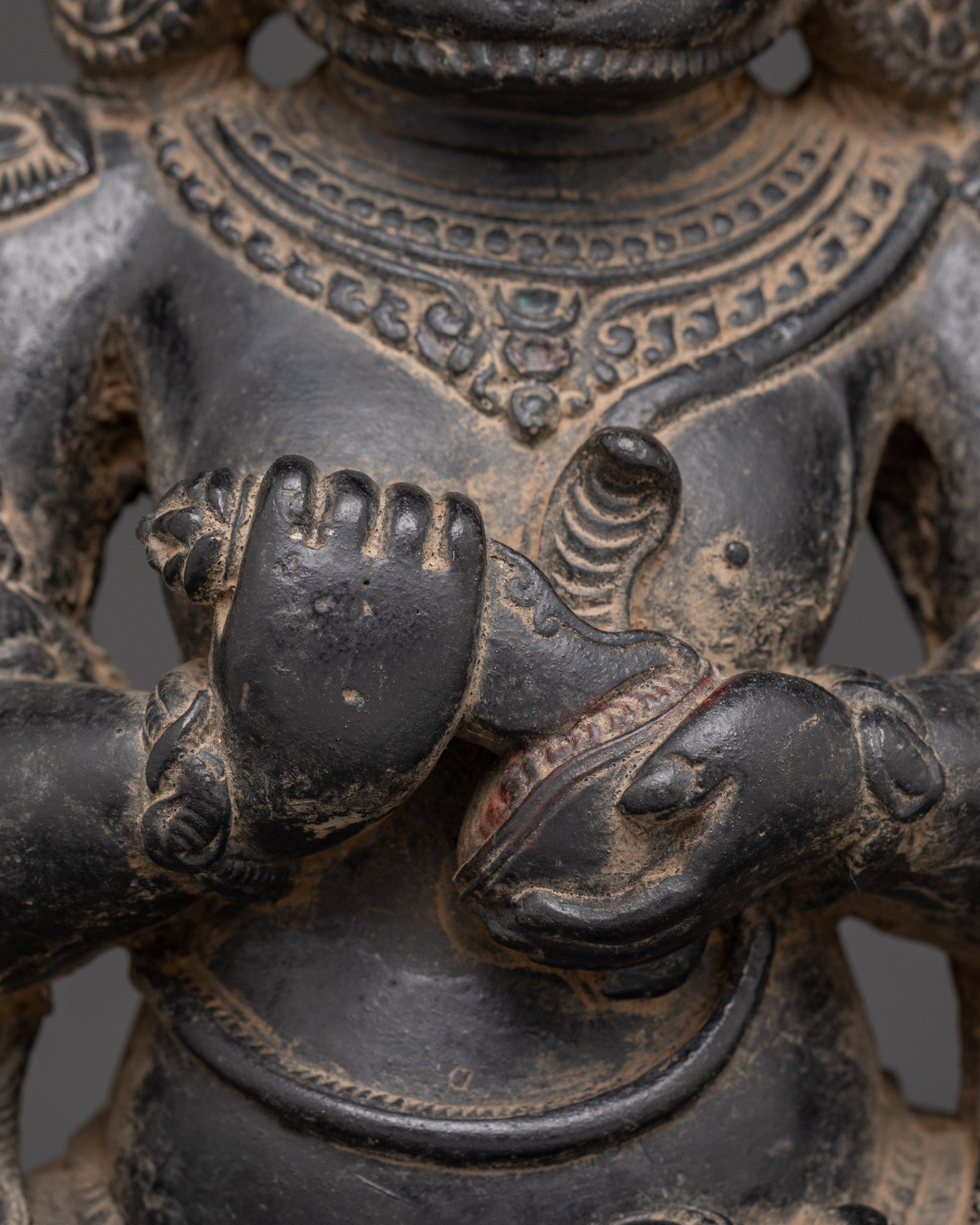 Sacred Four-Armed Mahakala Statue | Protector Deity of Dharma
