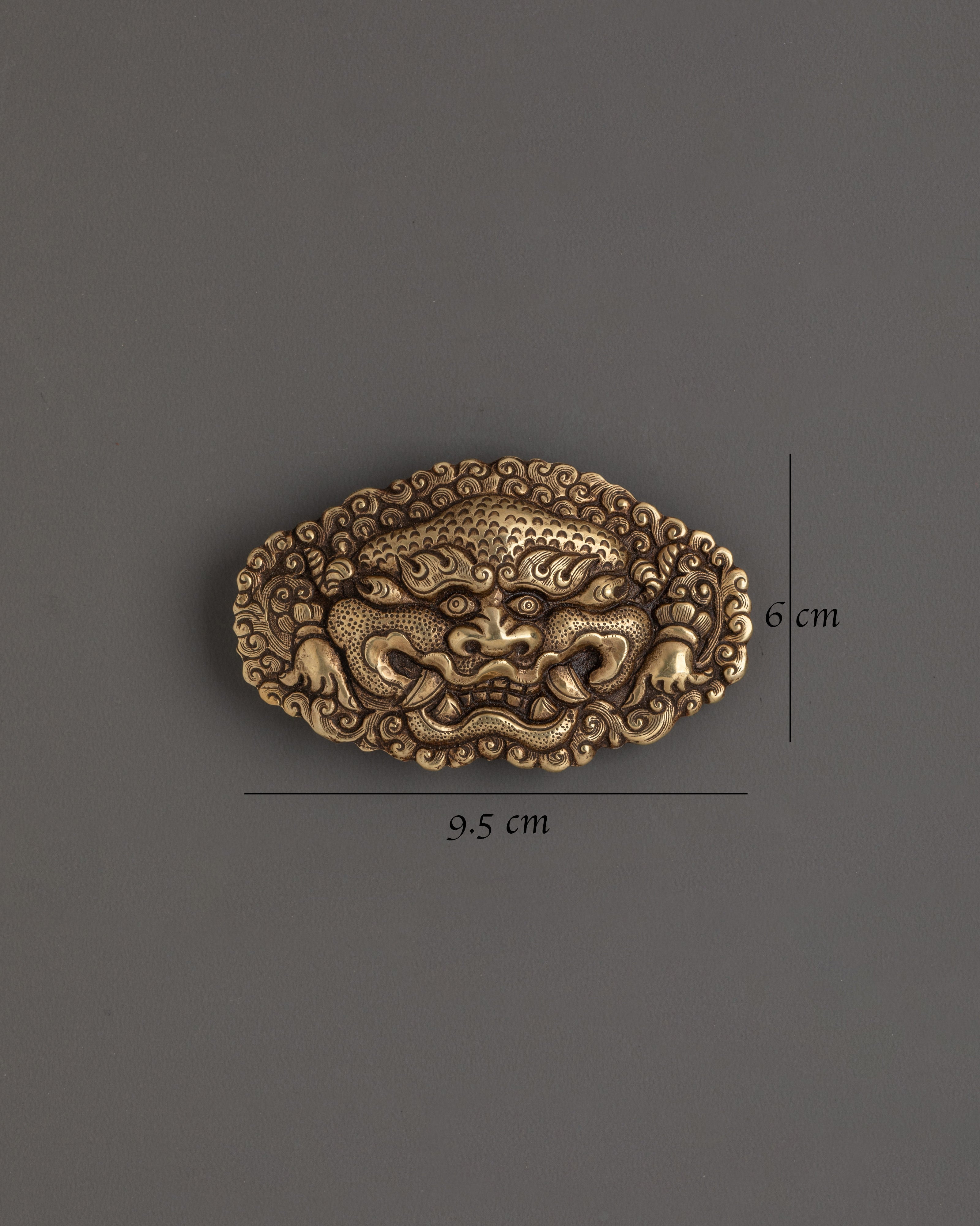 Tibetan Brass Handcrafted Belt Buckle | Traditional Himalayan Design