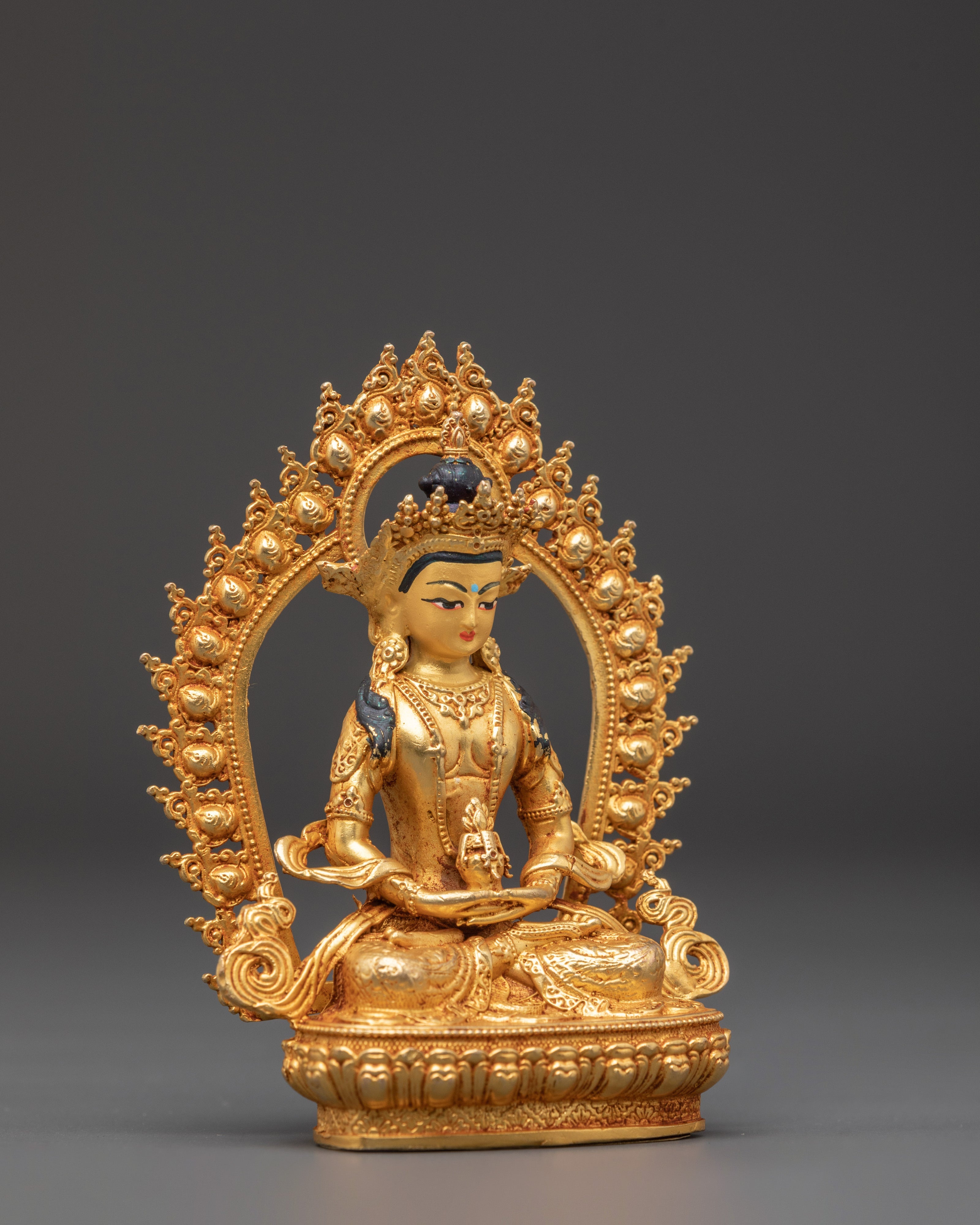 Gold Plated Amitayus Buddha | Buddha of Longevity