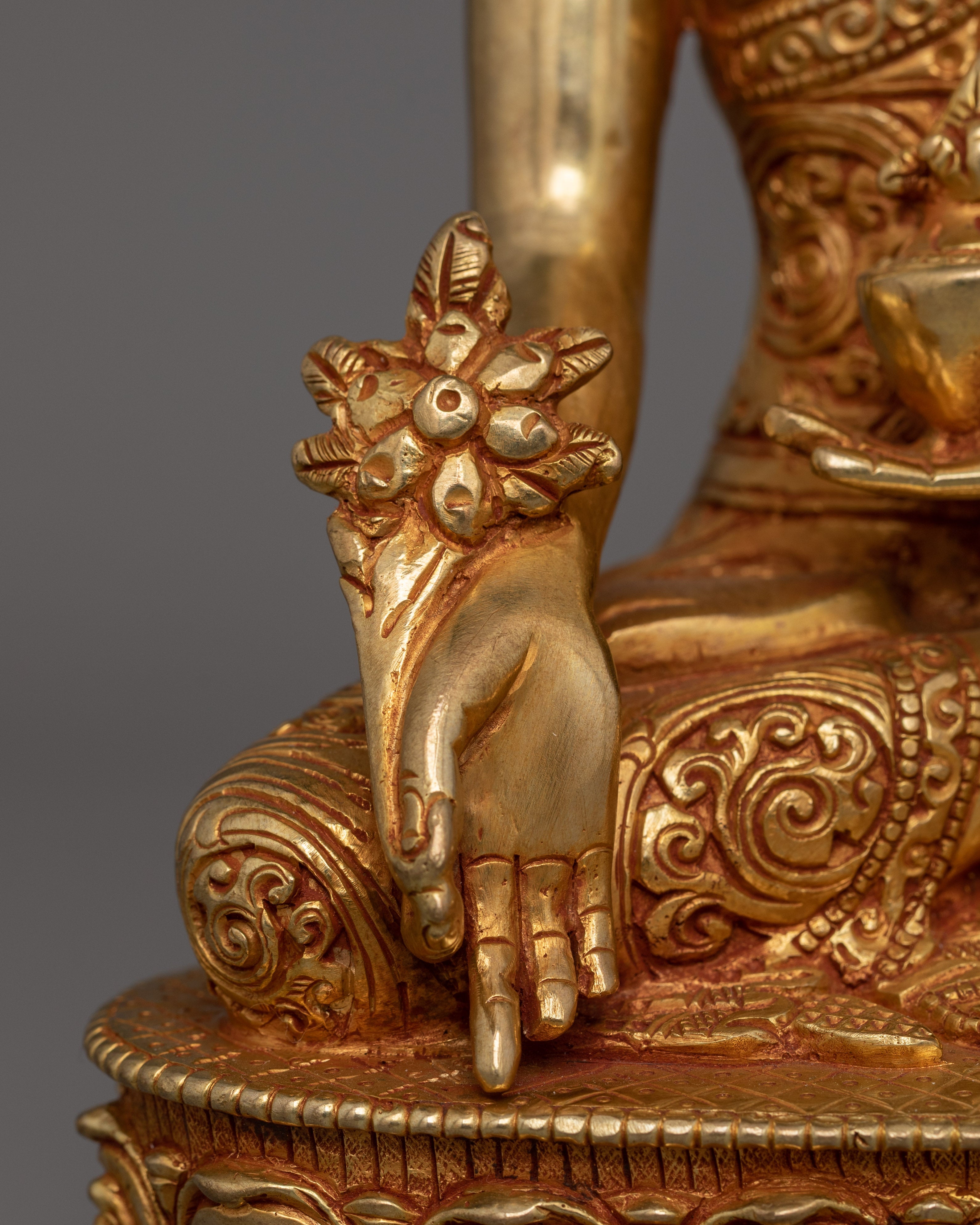 Nepalese Handmade Sculpture of Medicine Buddha | Buddha of Healing, and Compassion
