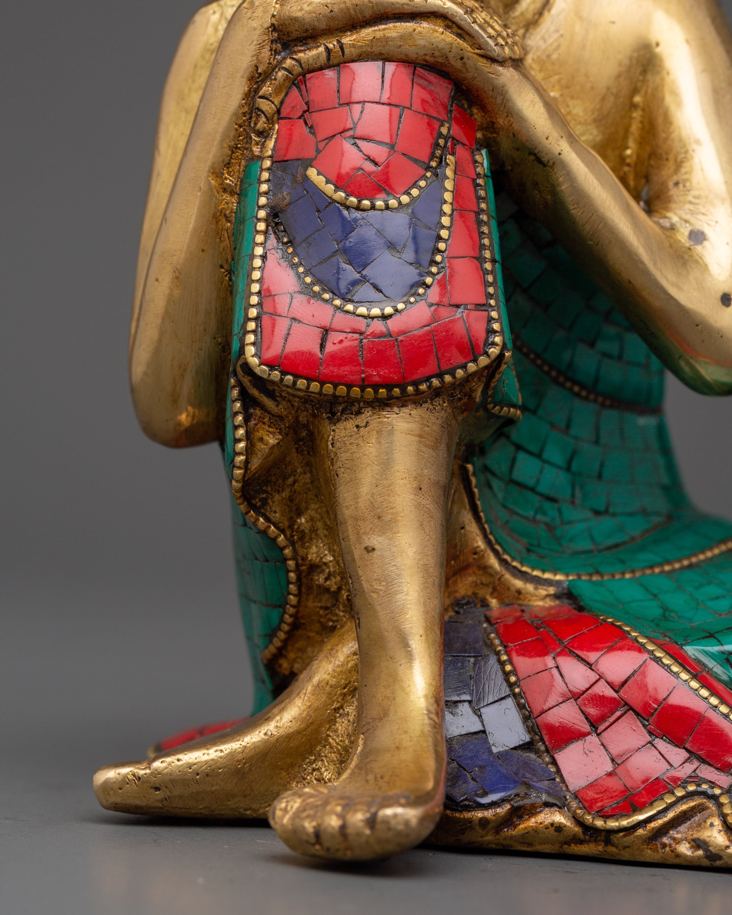 Handcrafted Brass Resting Buddha Statue | Peaceful Buddha Figurine