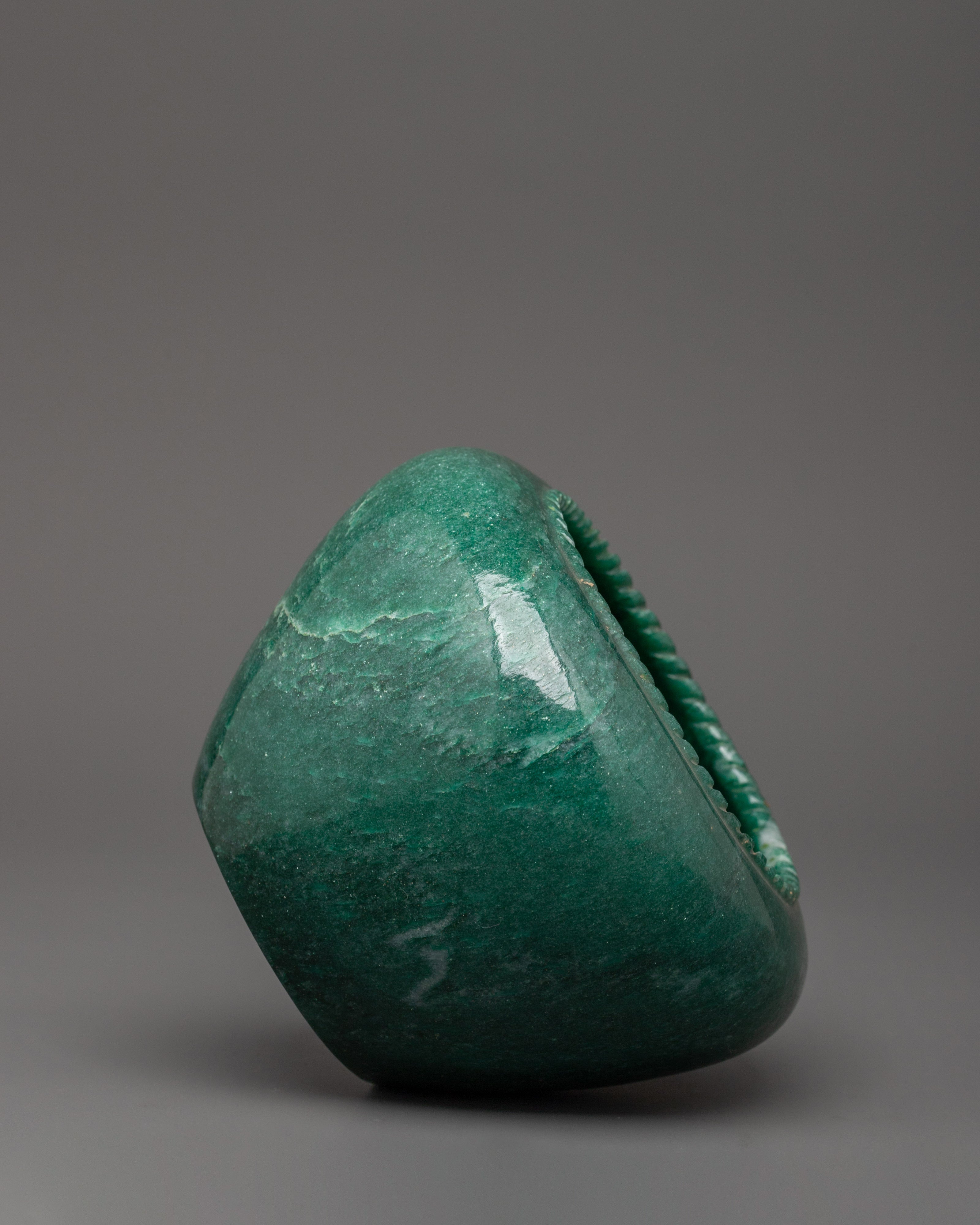 Jade Stone Golpa Ritual Bowl | Traditional Craft