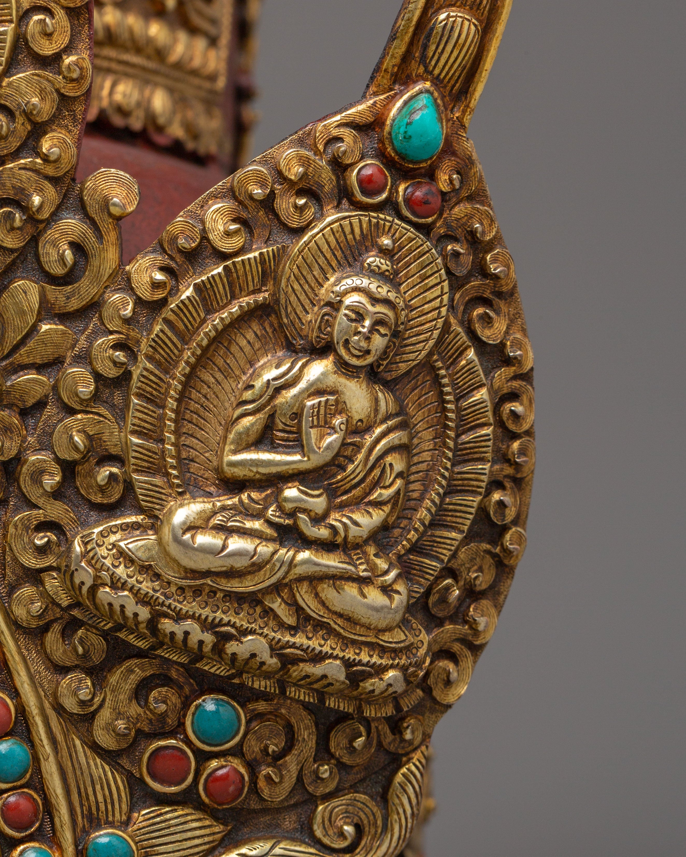 Handcrafted Crown | Gold Plated Ritual Crown for Altar Decor