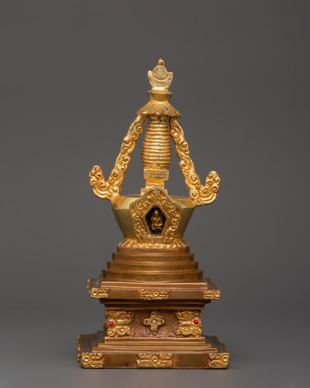 Sacred Tibetan Stupa Statue 