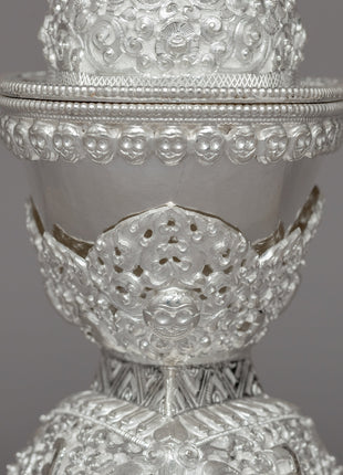 Exquisite Silver Kapala for Tibetan Rituals and Offerings | Tibetan Buddhist Ritual Cup